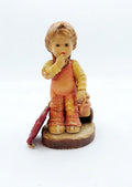 Anri Sarah Kay Boy w/ Wagon Finding Our Way Wood Carved Figure