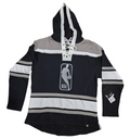 '47 Brand NBA Basketball Lacer Hood Pullover Sweatshirt White/Black/Tan Medium