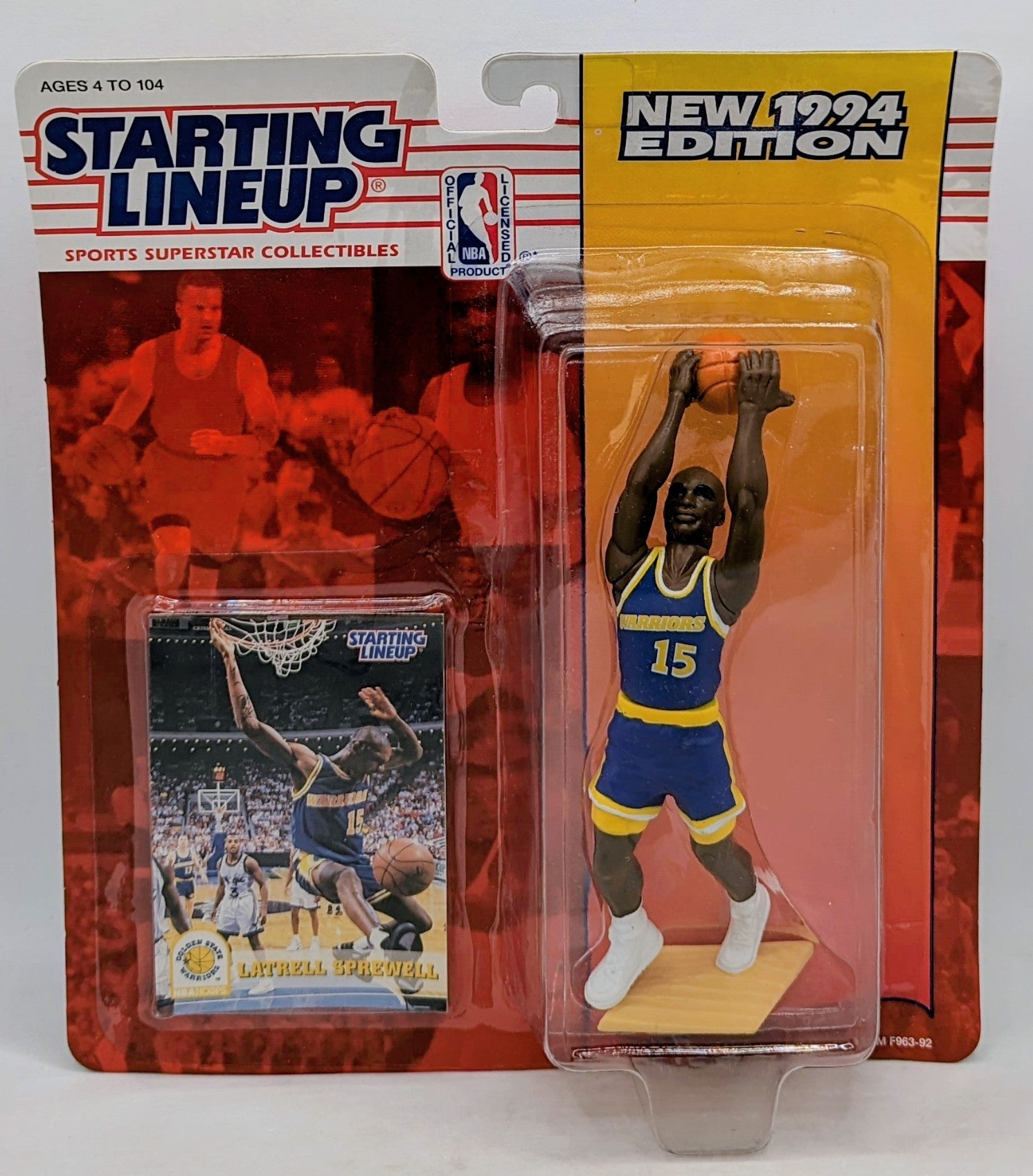 1994 Starting Lineup Latrell Sprewell Golden State Warriors Figure