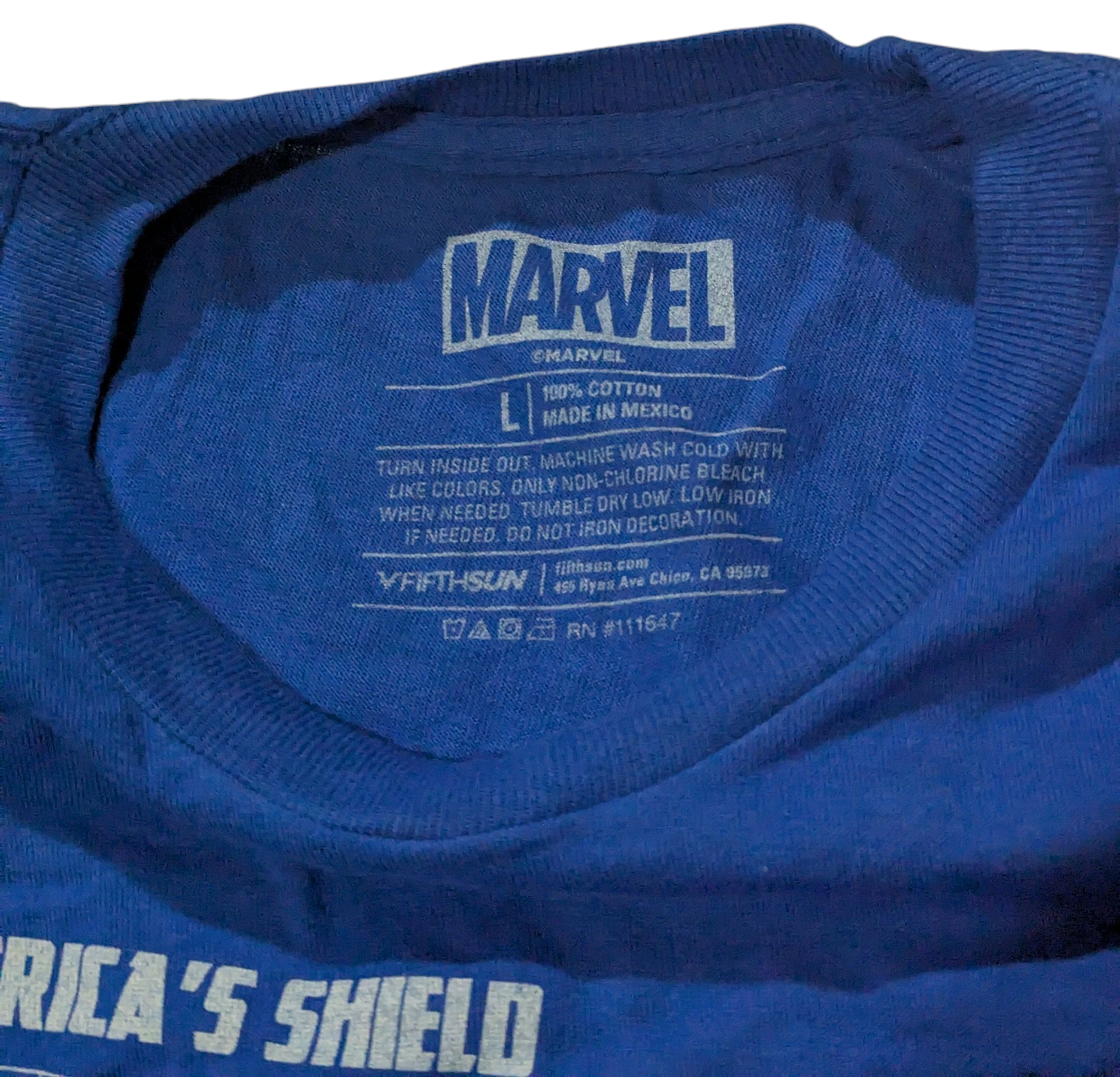 Marvel Captain America Shield Blueprint Loot Crate Avengers Mens L T-Shirt image 3