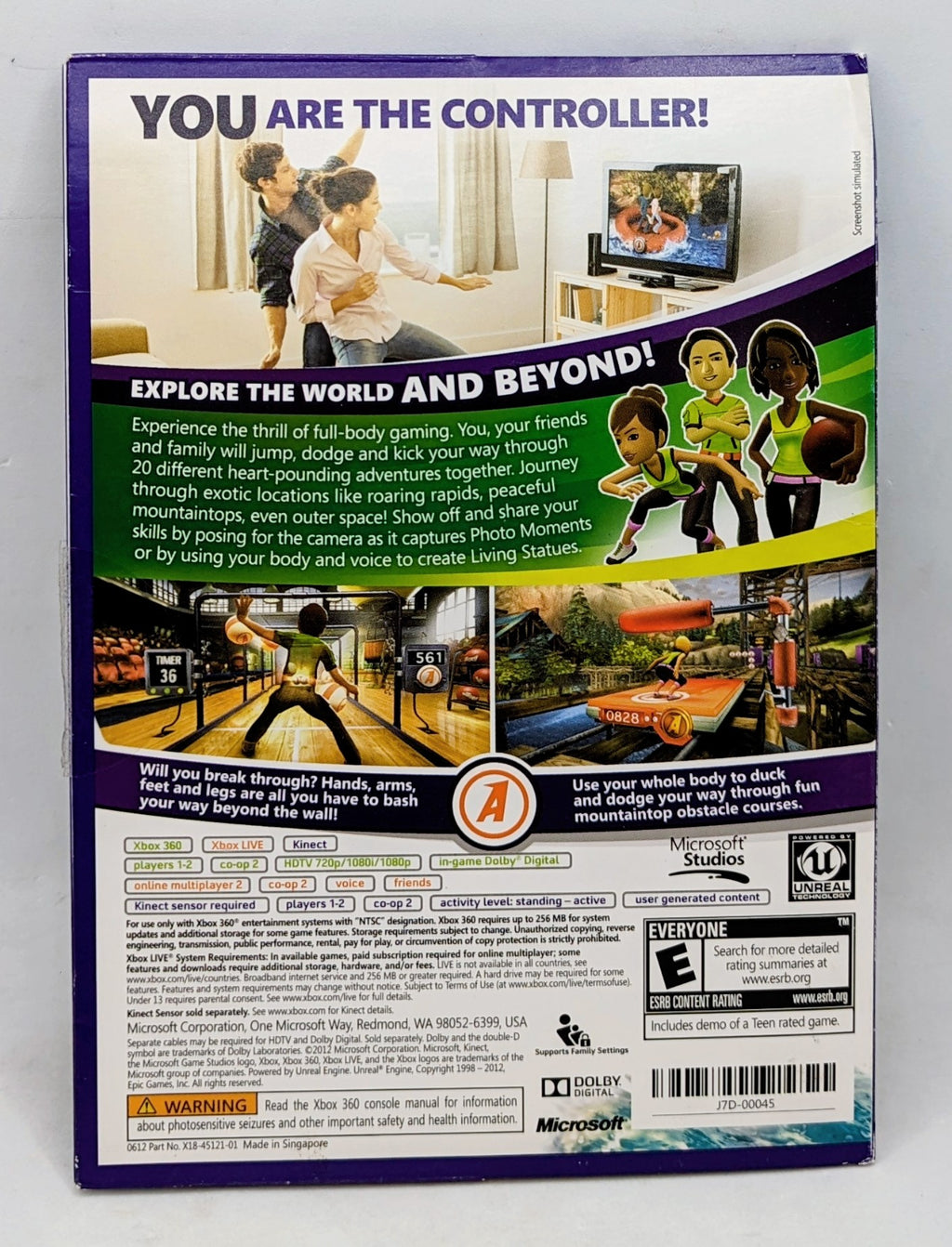 2010 Kinect Adventures w/ Calibration Card Xbox 360 Kinect - Pre-Owned image 3