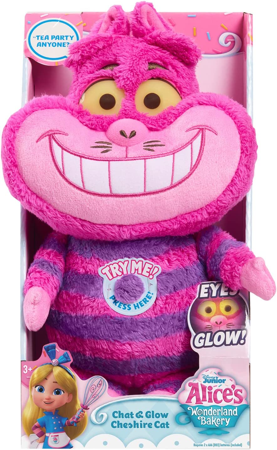 Disney Junior Alice’s Wonderland Bakery Chat & Glow Cheshire Cat 12"