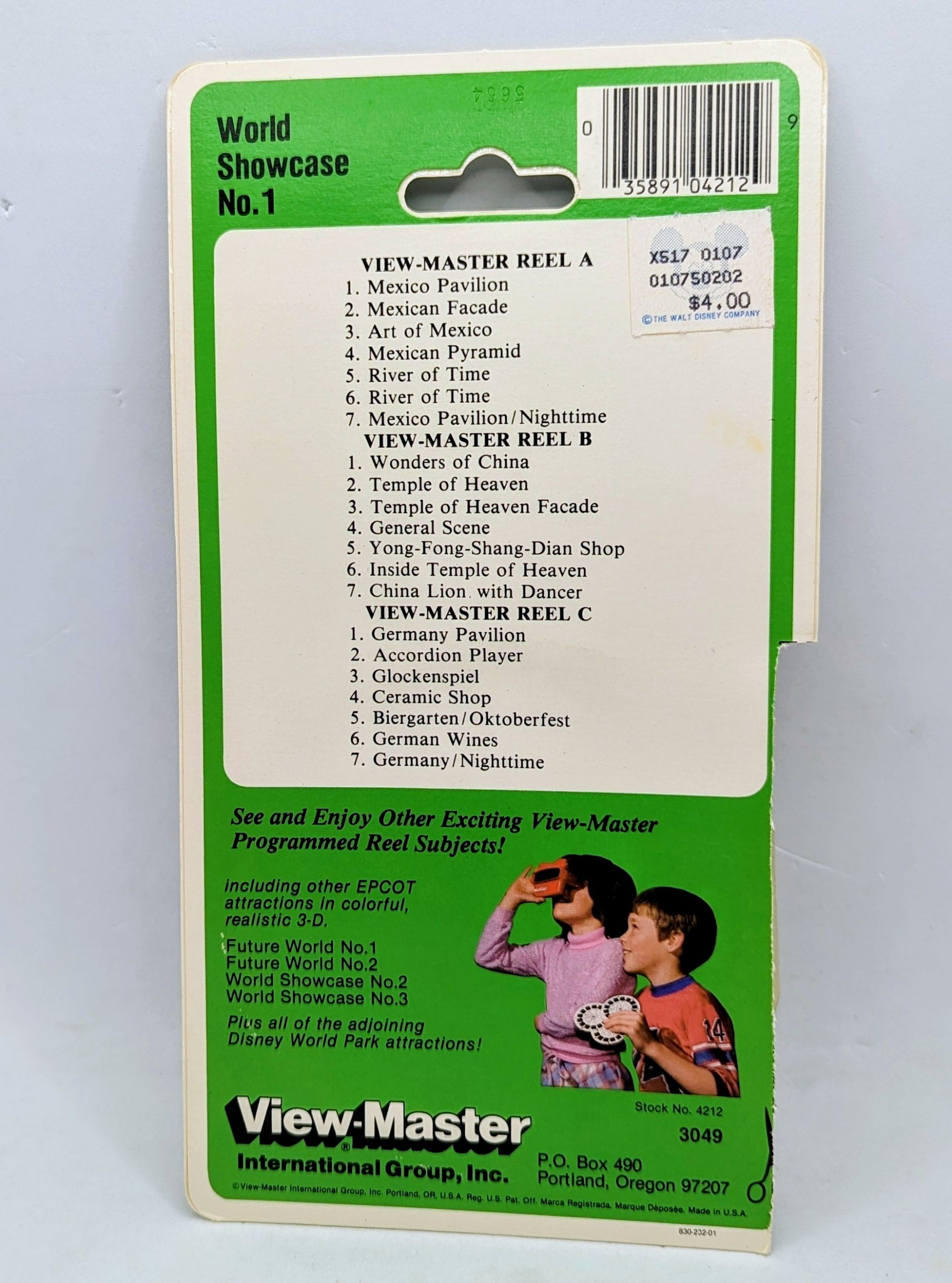 Vintage View Master Walt Disney World Epcot Center World Showcase #1 image 2