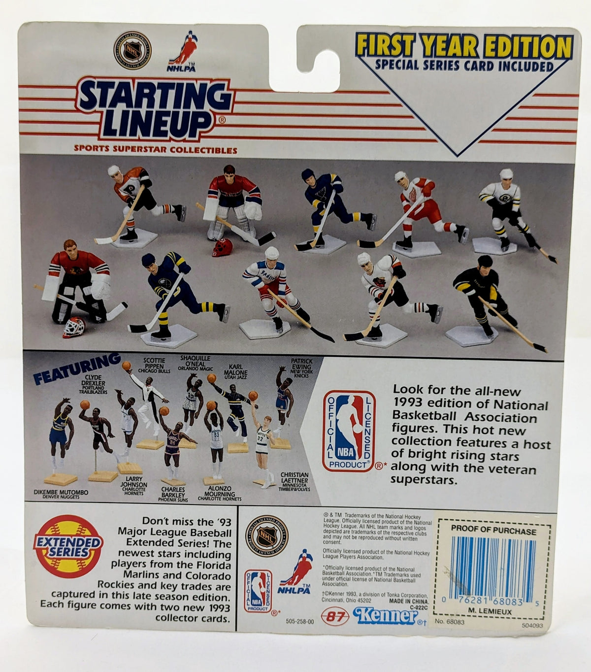 1993 Starting Lineup Mario Lemieux Pittsburgh Penguins Hockey Figure image 2