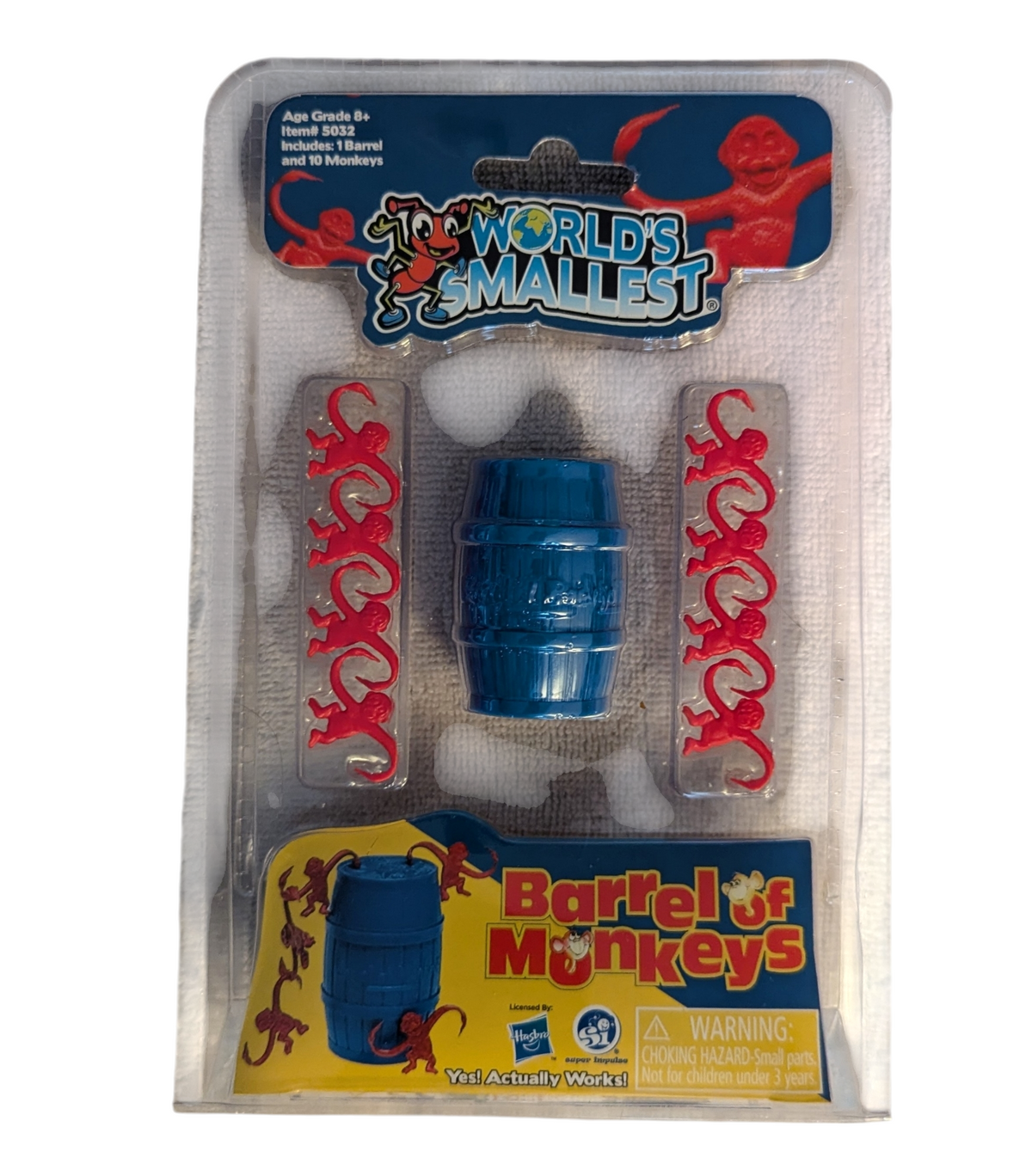 2020 Super Impulse World's Smallest Barrel Of Monkeys Mini Game