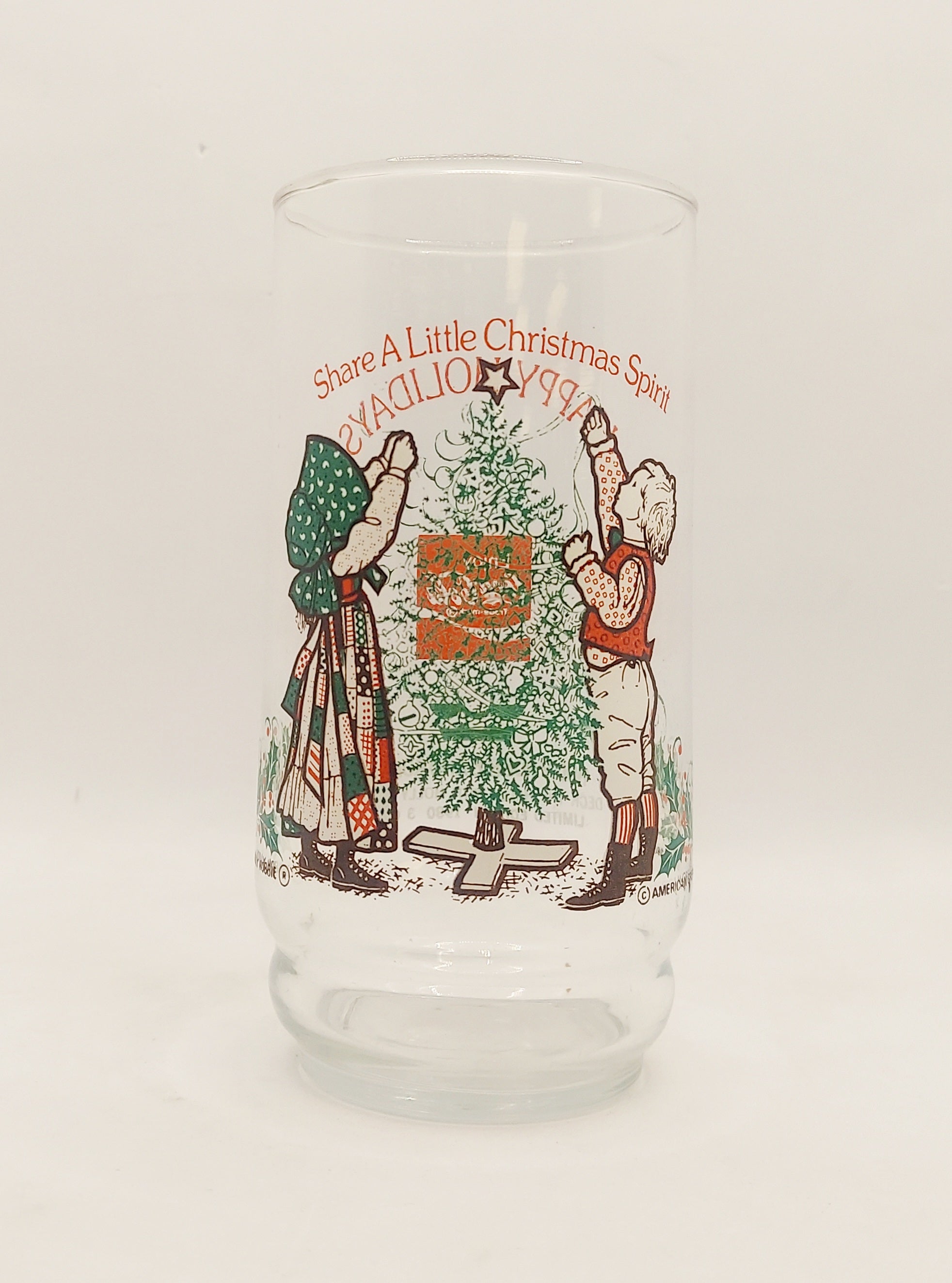 1980 Coca Cola Holly Hobbie And Robbie Happy Holidays Glass