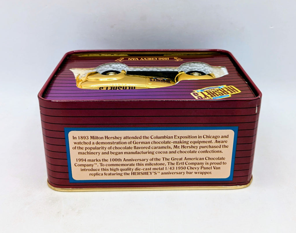 Vintage ERTL Hershey's 1950 Chevy Van 100th Anniversary Die Cast Gold image 4