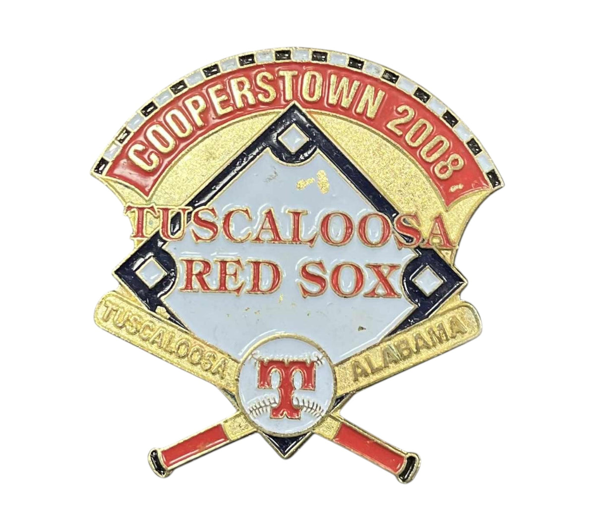 2008 Cooperstown Dreams Park Trading Pin Alabama Tuscaloosa Red Sox Baseball Pin