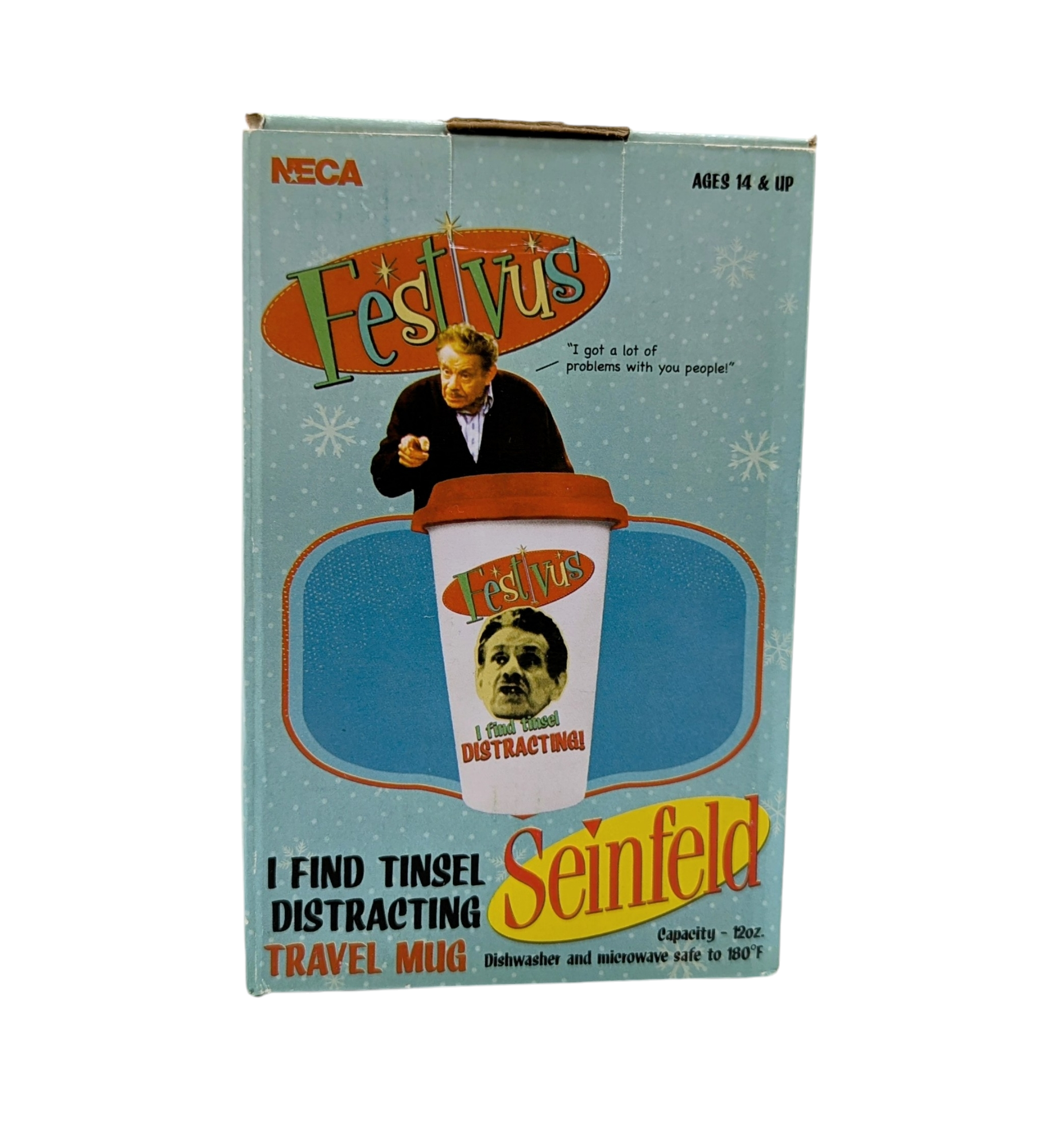 NECA Seinfeld Festivus I Find Tinsel Distracting Travel Mug image 2