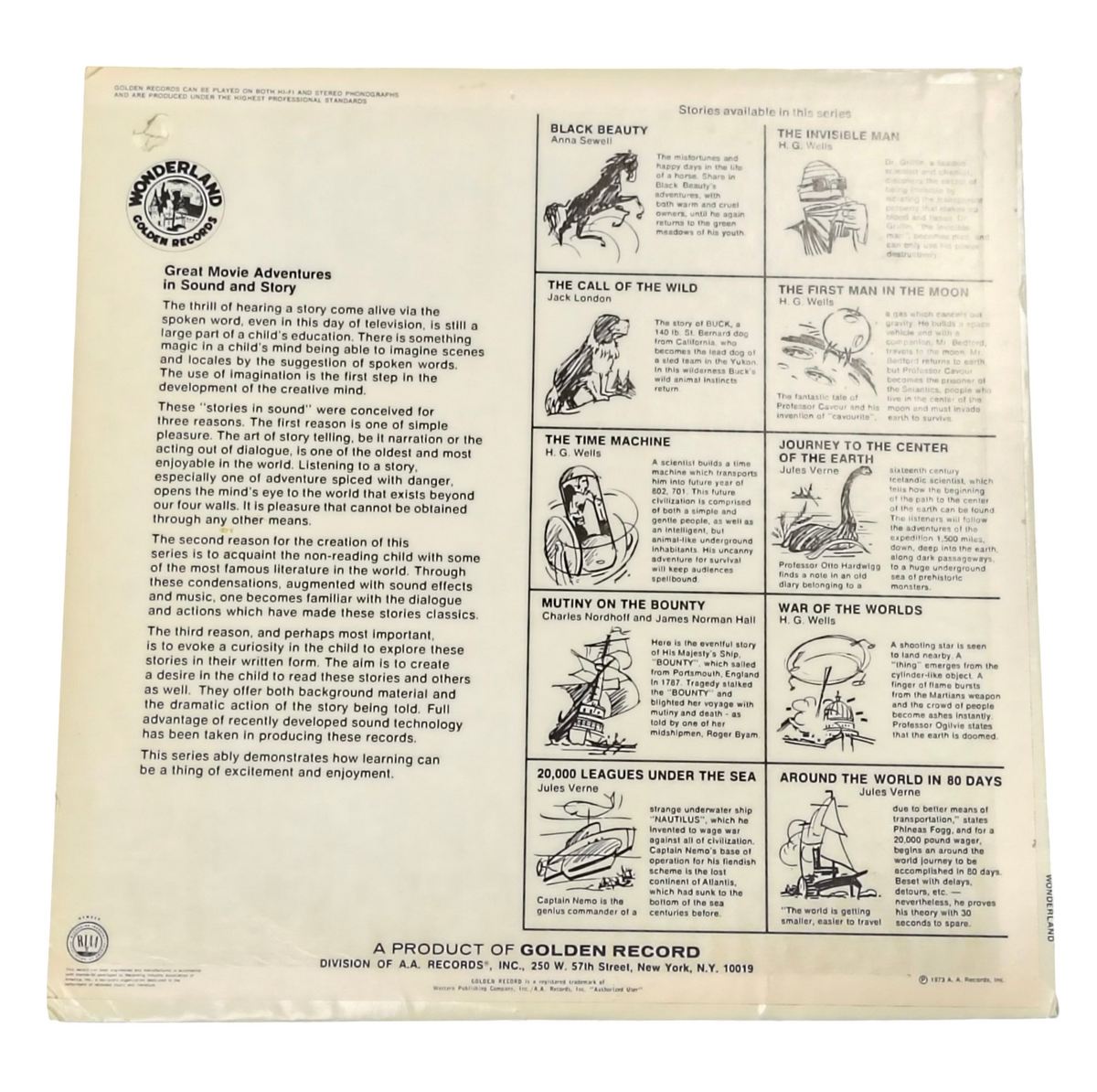 1973 Bell Records The First Man In The Moon High Camp Adventure LP 298 Vinyl LP image 2
