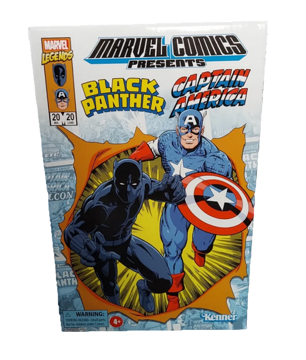 Hasbro: Marvel Legends Retro - Captain America and Black Panther 2 Pack