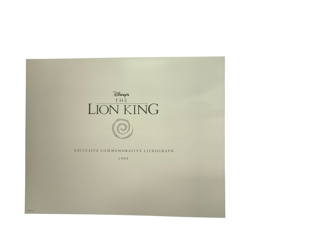 1995 Disney Store The Lion King Exclusive Commemorative Lithograph image 2