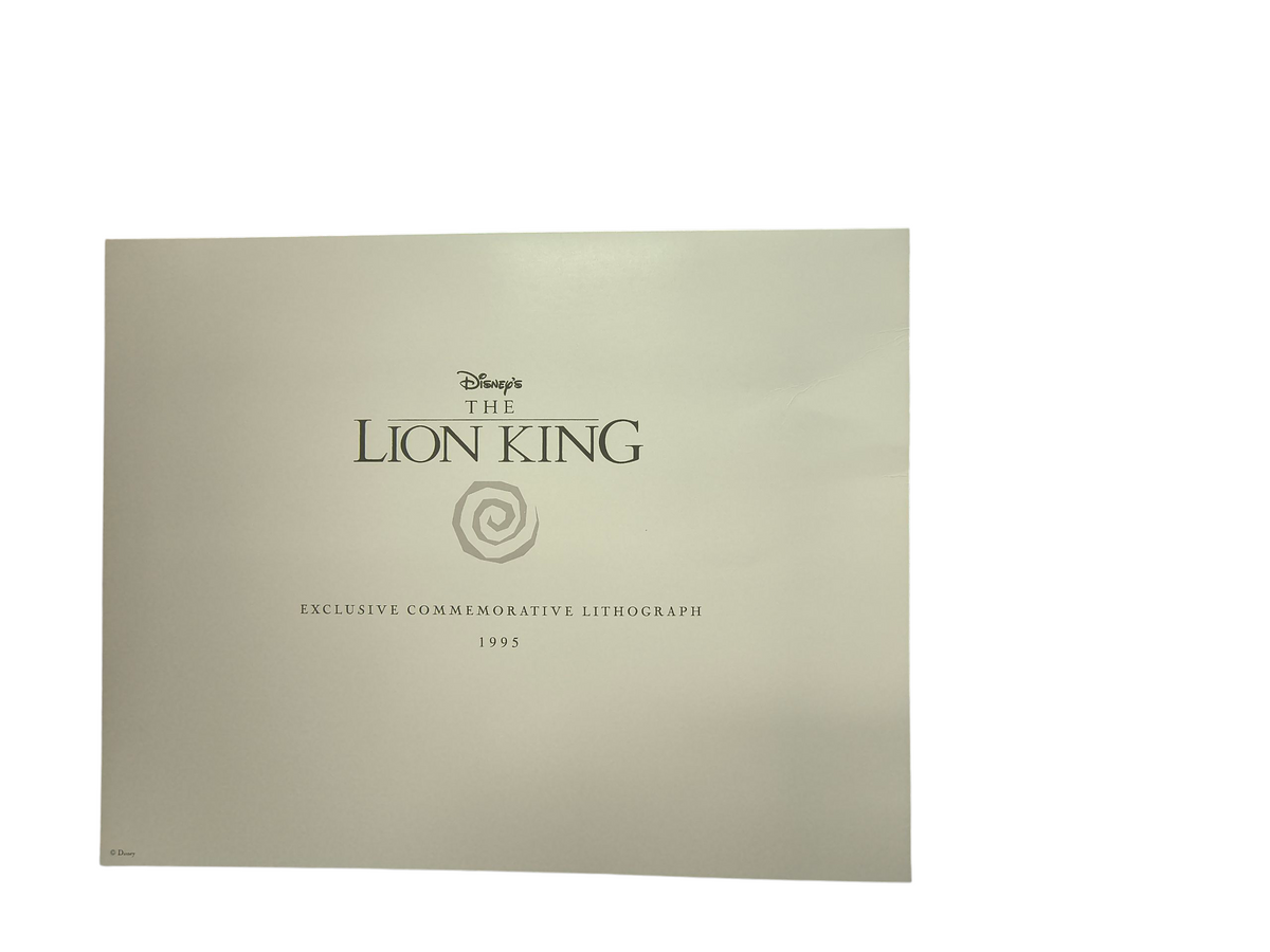 1995 Disney Store The Lion King Exclusive Commemorative Lithograph image 2