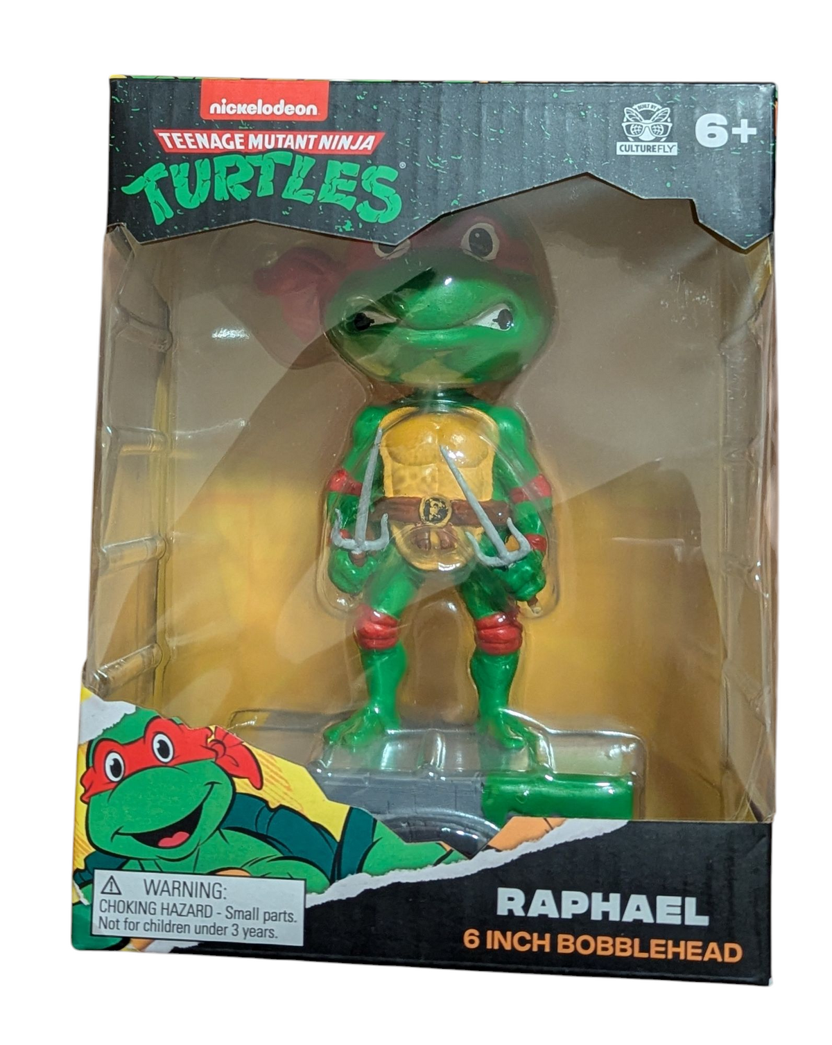 CultureFly TMNT Teenage Mutant Ninja Turtles Raphael 6 Inch Bobblehead