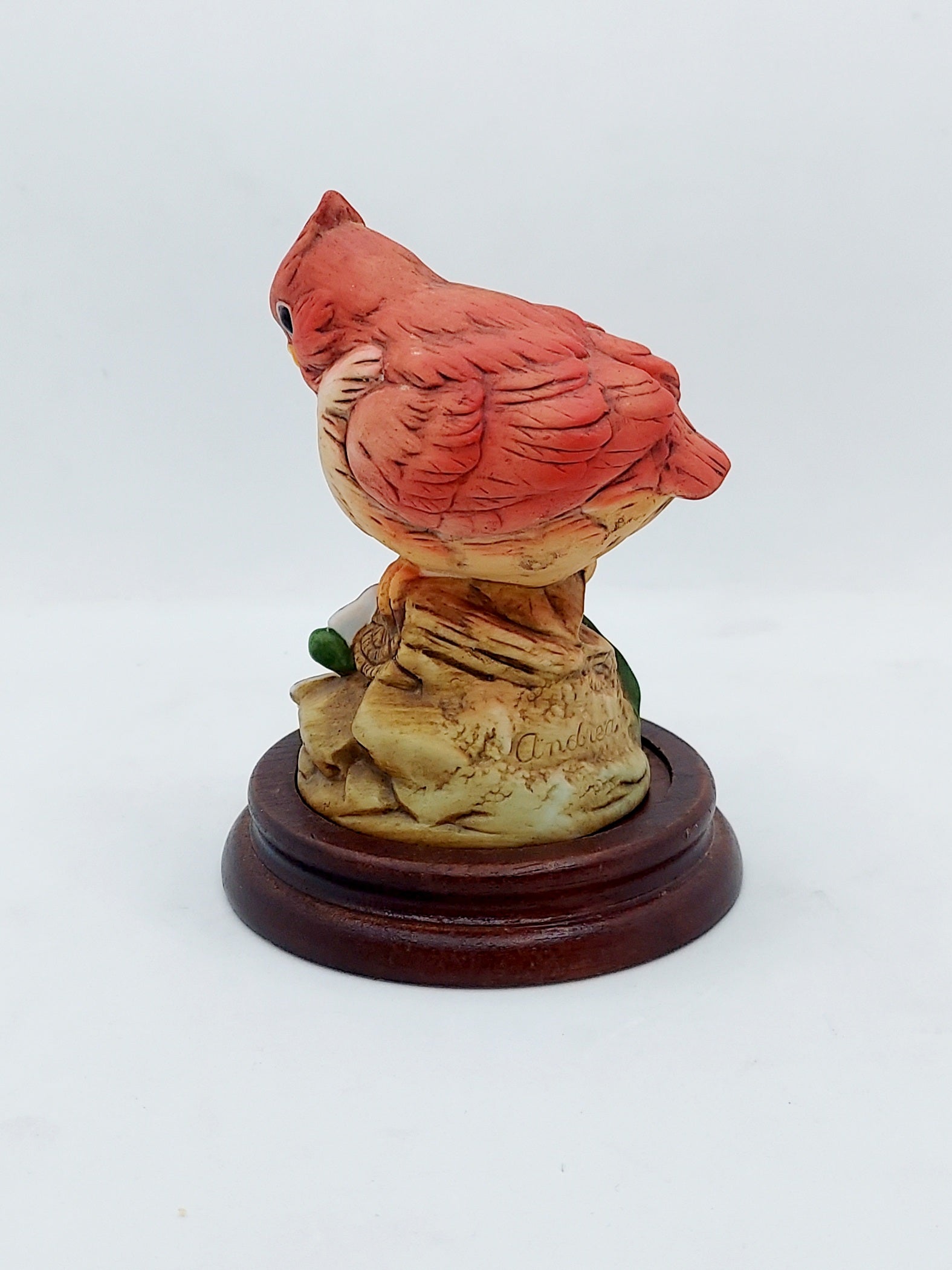 1980s Andrea by Sadek #6350 Cardinal Porcelain Bird 4" Figurine image 2