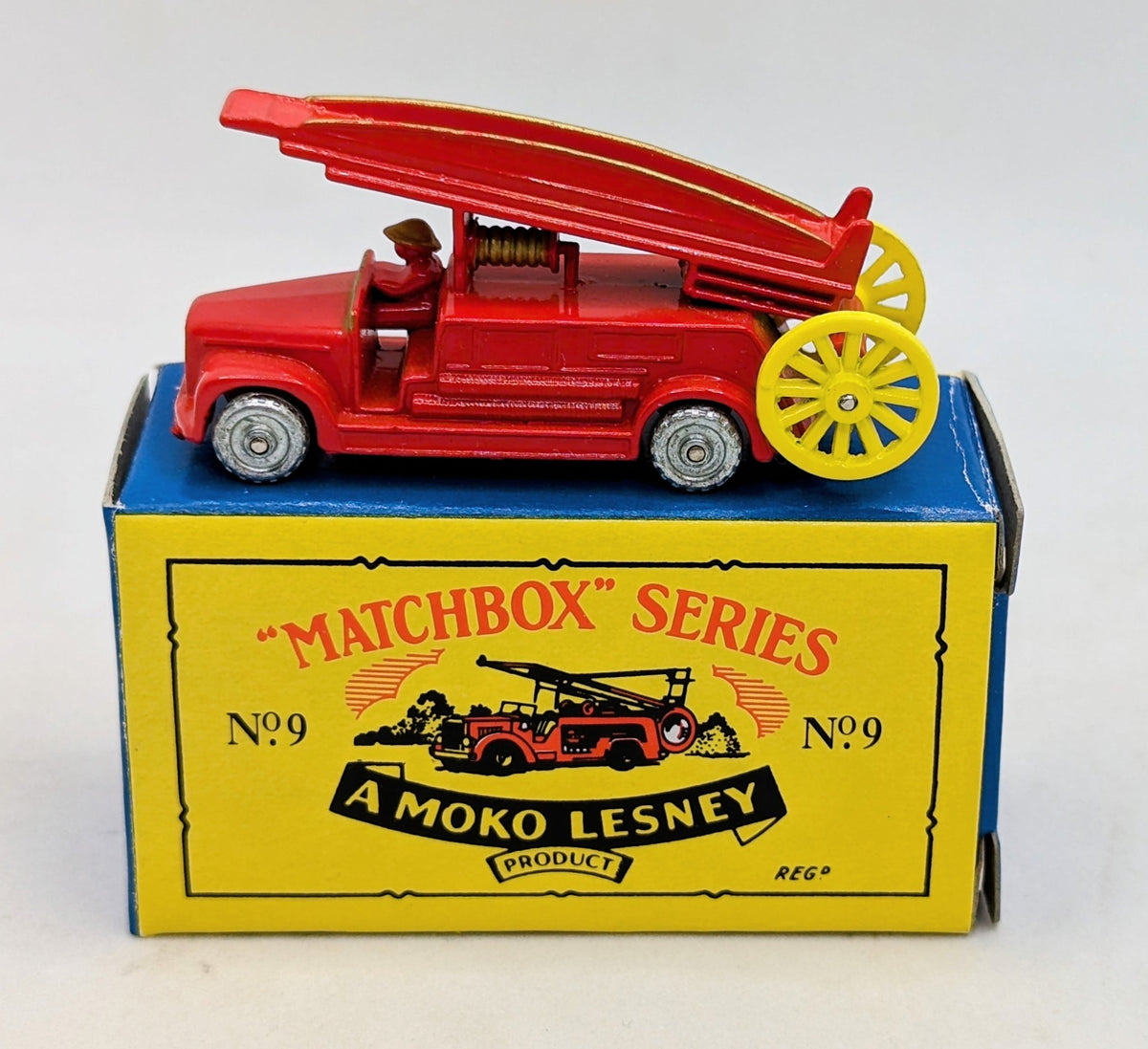 1988 Matchbox Series No. 9 Firetruck Diecast With Box