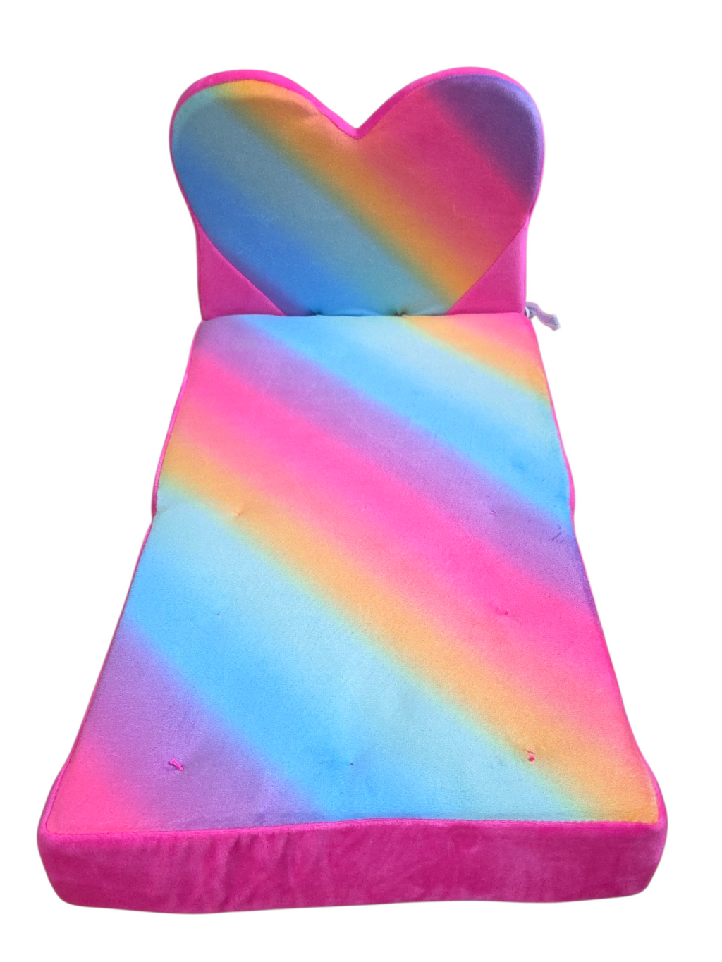 Build-A-Bear Rainbow Heart Pull-Out Chair Bed Fold Out Plush Furniture 10" image 2