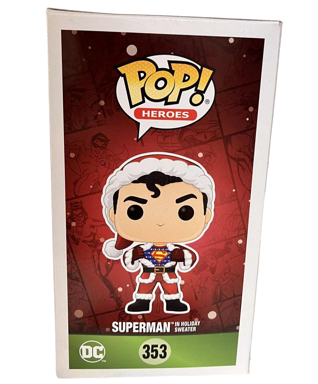 Funko POP! Super Heroes DC Comics Superman In Holiday Sweater #353 image 3