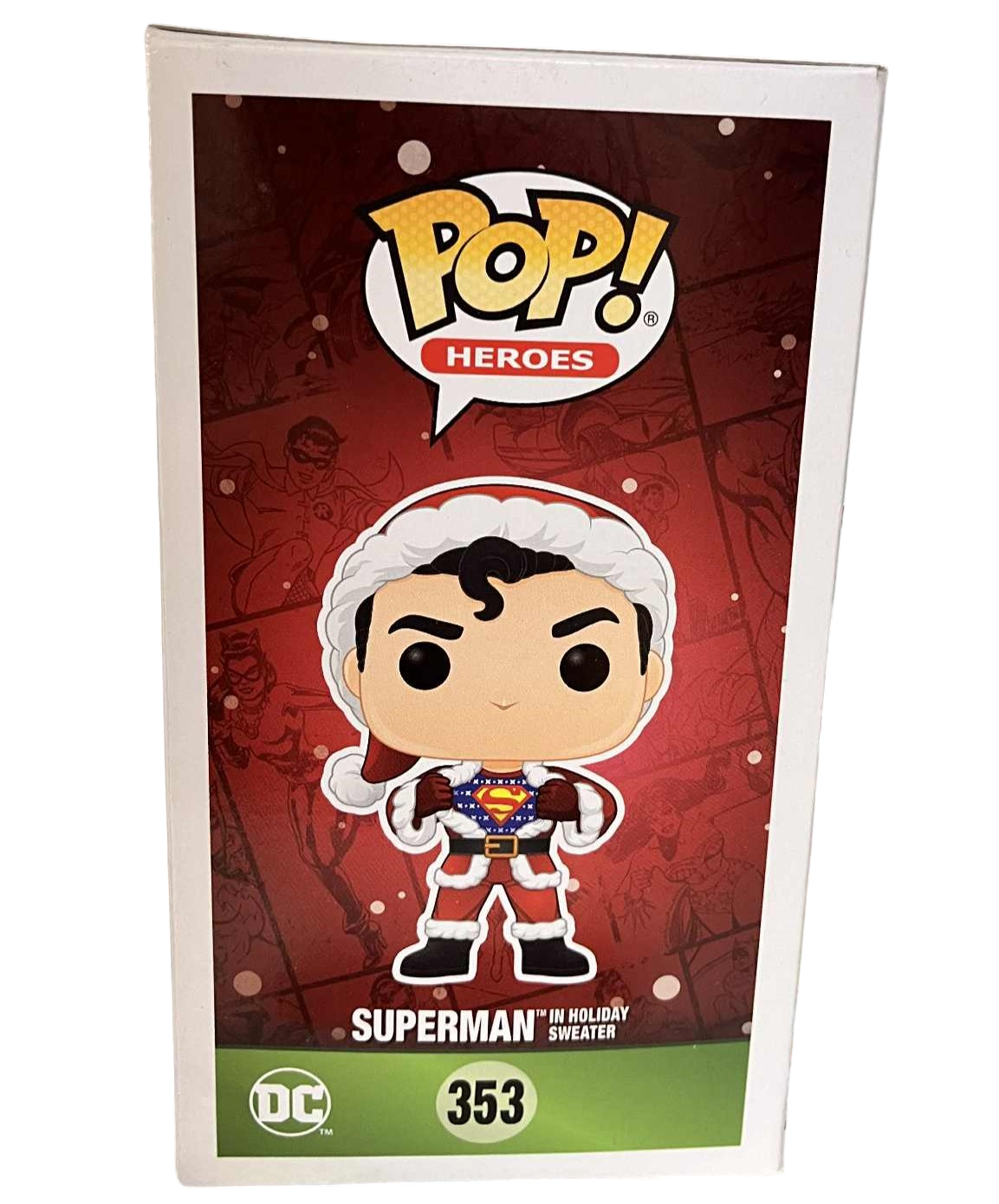 Funko POP! Super Heroes DC Comics Superman In Holiday Sweater #353 image 3