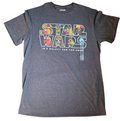 Mad Engine Star Wars In A Galaxy Far Far Away Character Letters Medium T-Shirt