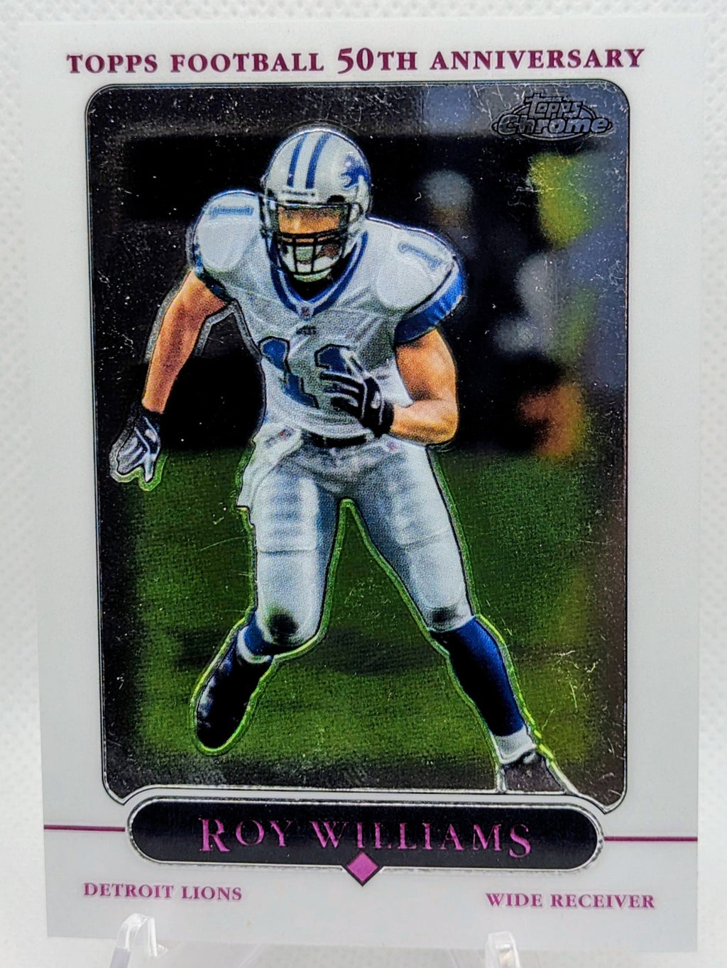 2005 Topps Chrome Refractor Roy Williams #65 Detroit Lions 50th Anniversary