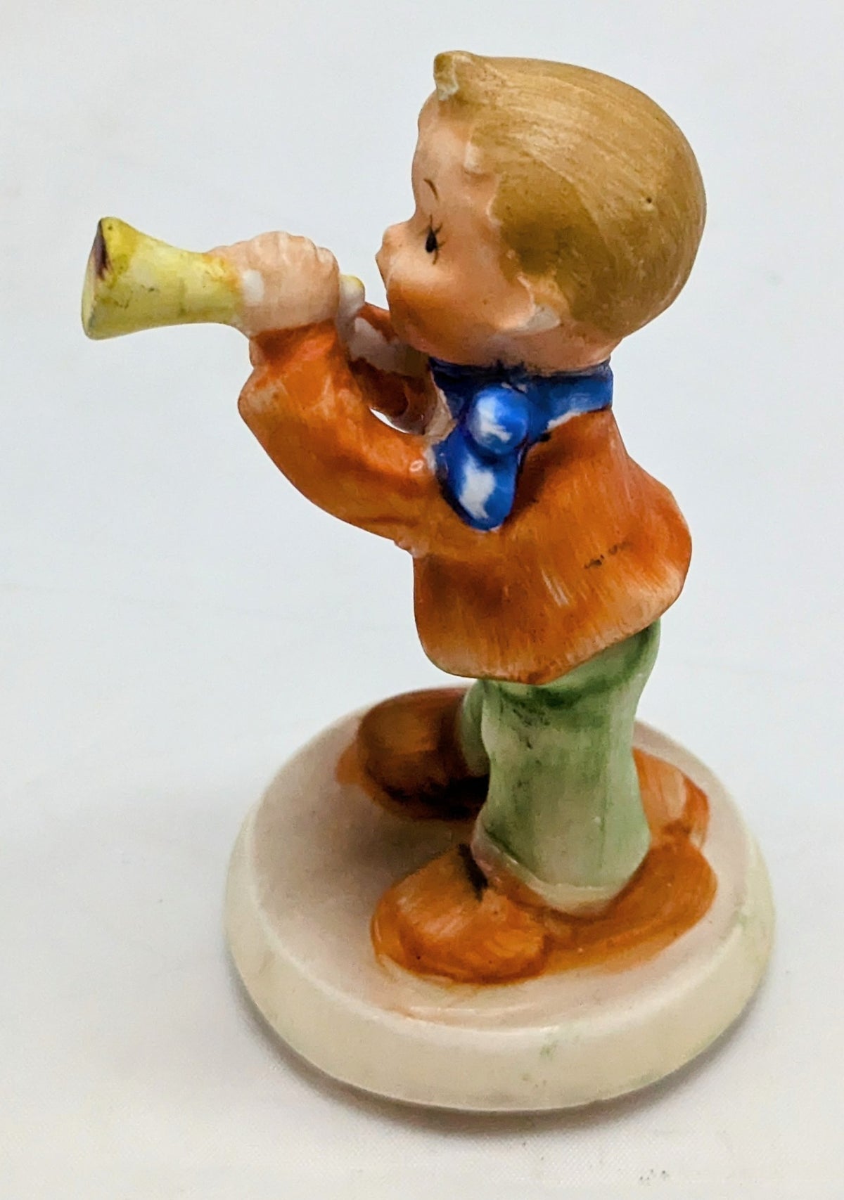 Vintage Nippon Yoko Boeki Ceramic Boy With Horn 3 Inch Figurine image 2