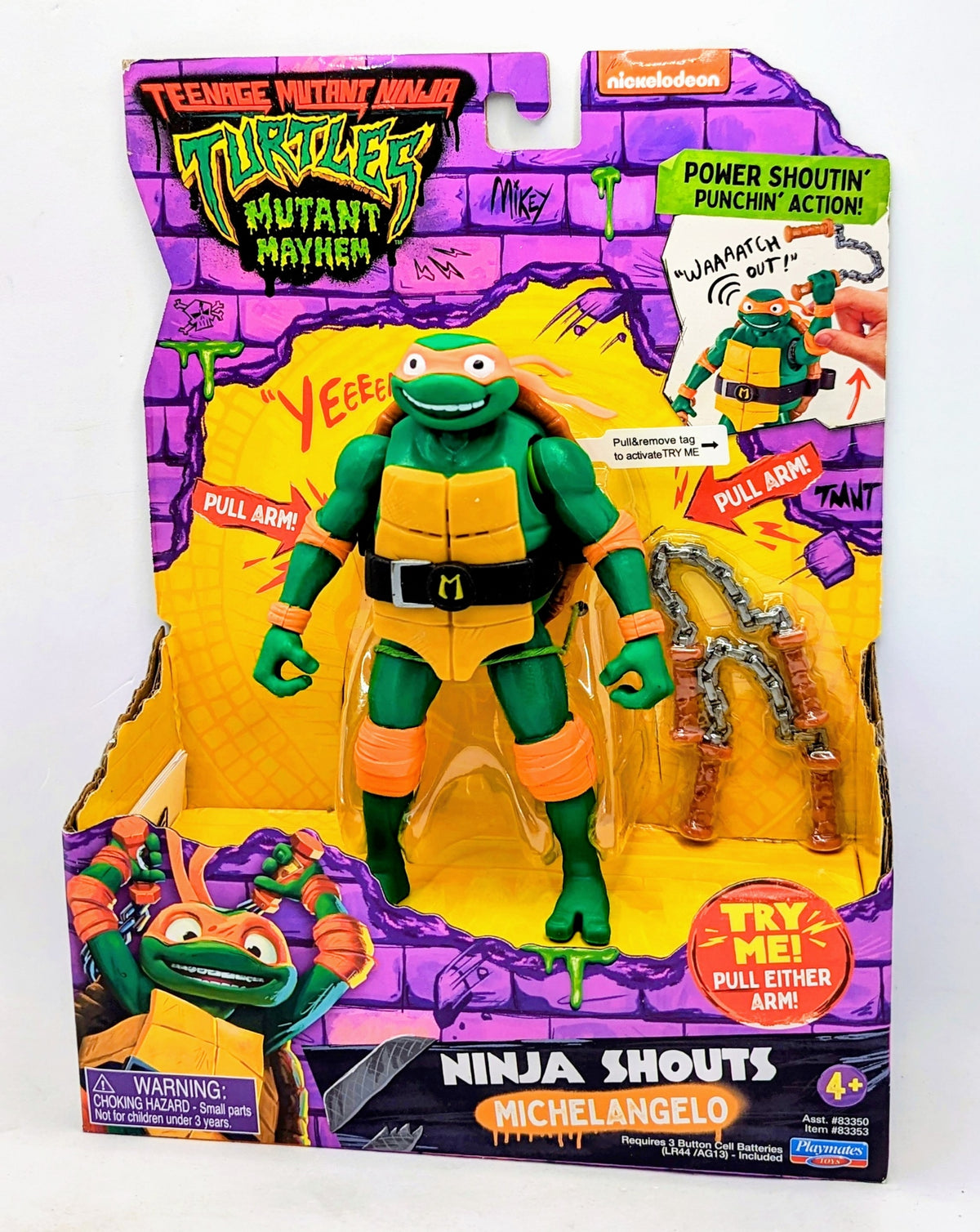 Teenage Mutant Ninja Turtles Mutant Mayhem 5.5” Michelangelo Ninja Shouts Figure