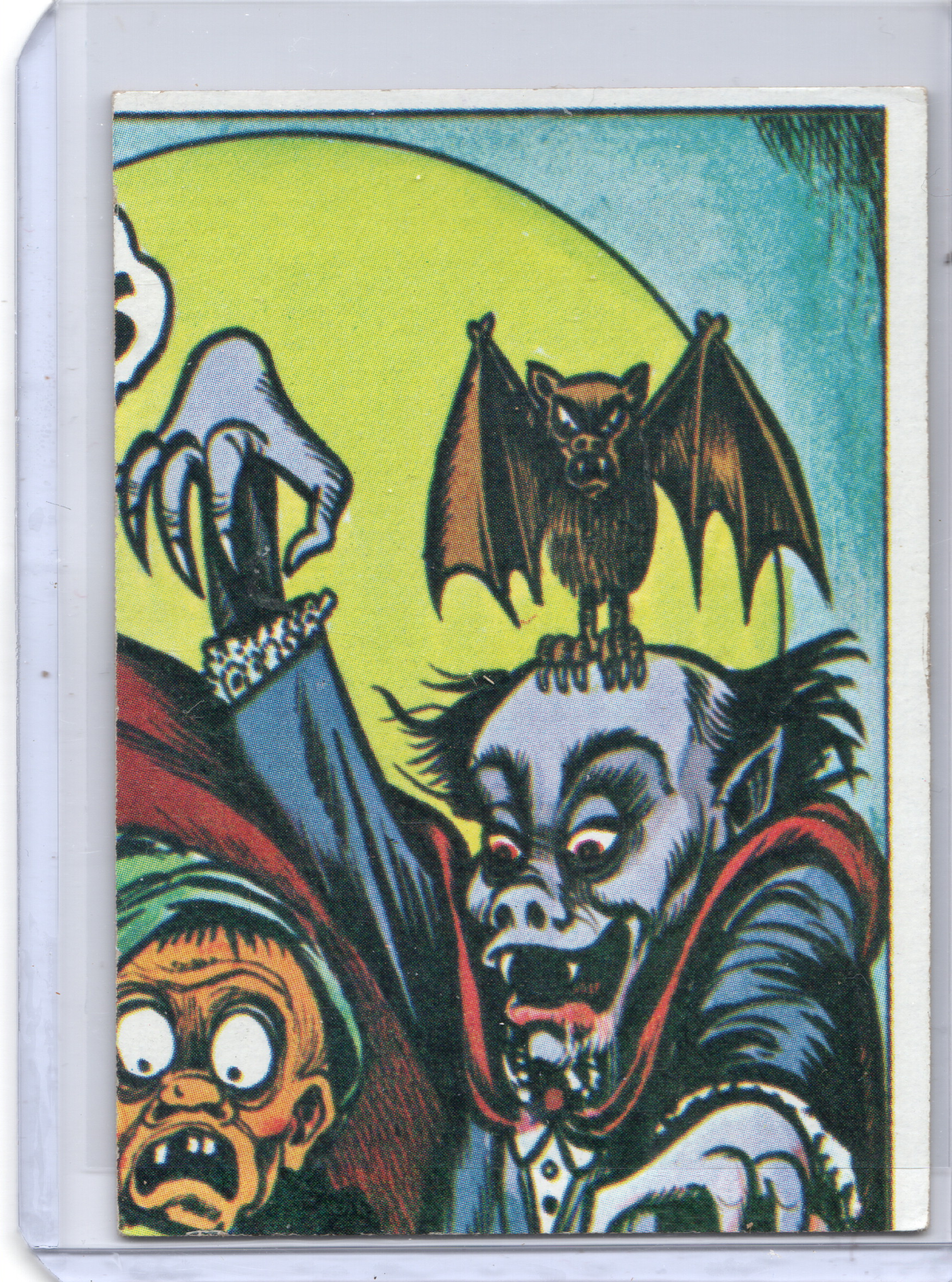1974 Topps Monster Initials Puzzle Sticker Card - Top Right