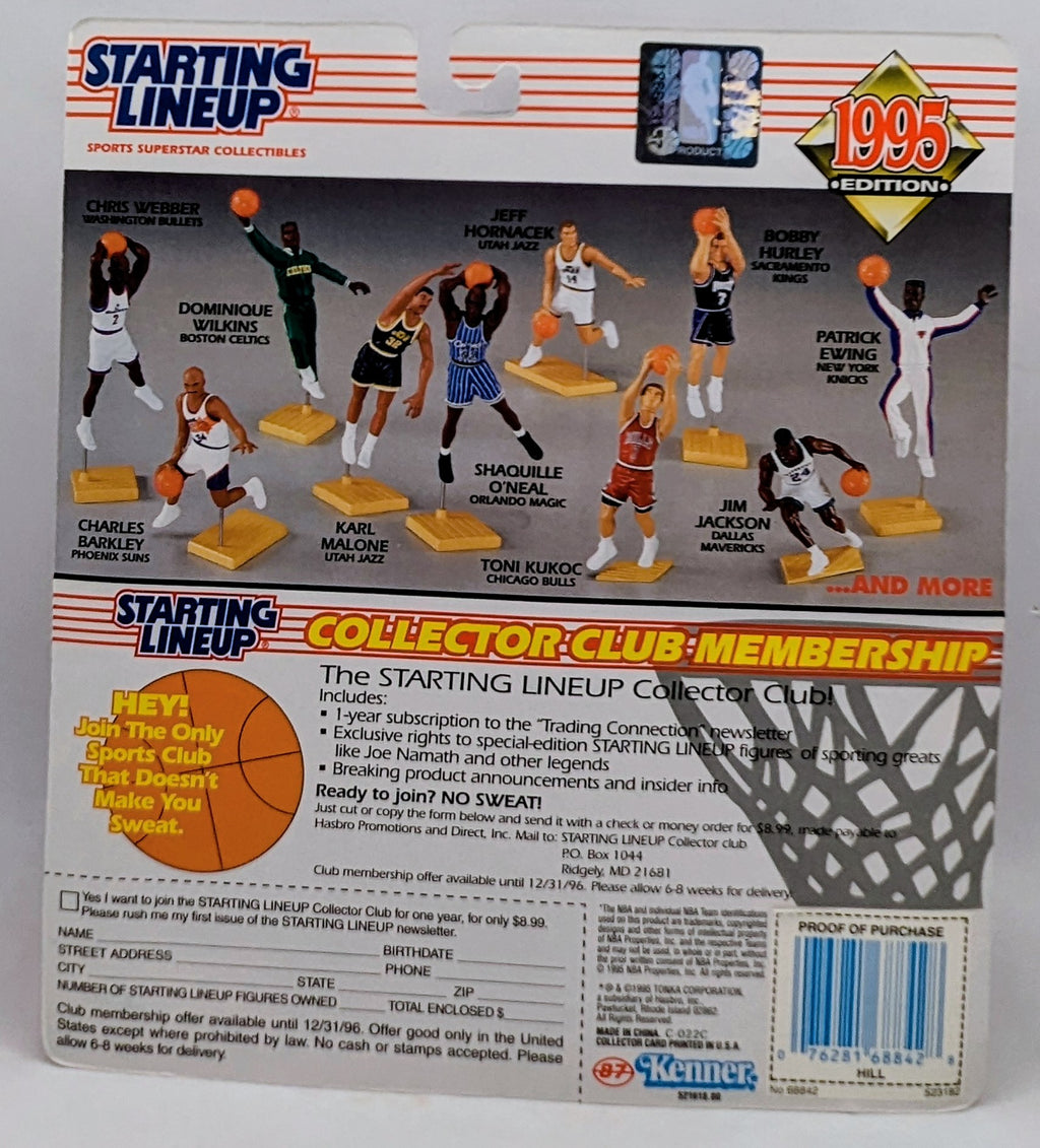 1995 Starting Lineup Grant Hill Detroit Pistons Rookie Figure image 2