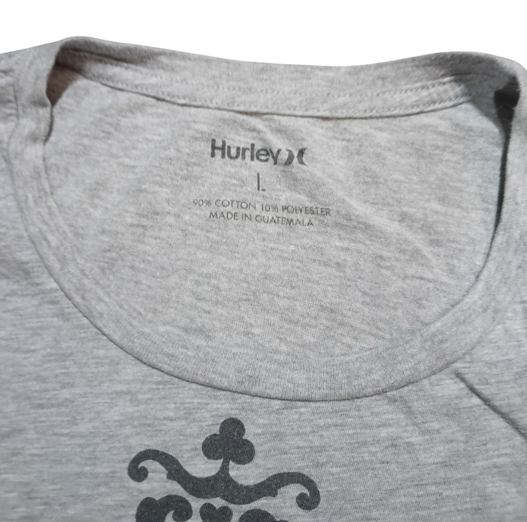 Y2K Hurley With Love Graphic Ink Blot Womens Grey T-Shirt Size Large image 3