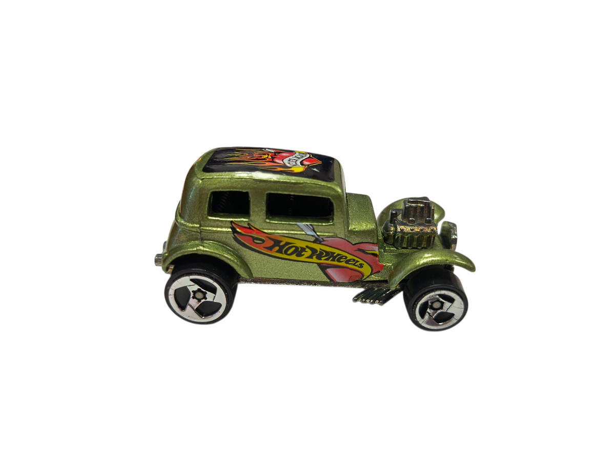 2004 Hot Wheels Tat Rods '32 Ford Vicky #119 Metallic Green 3SP Rims 1:64