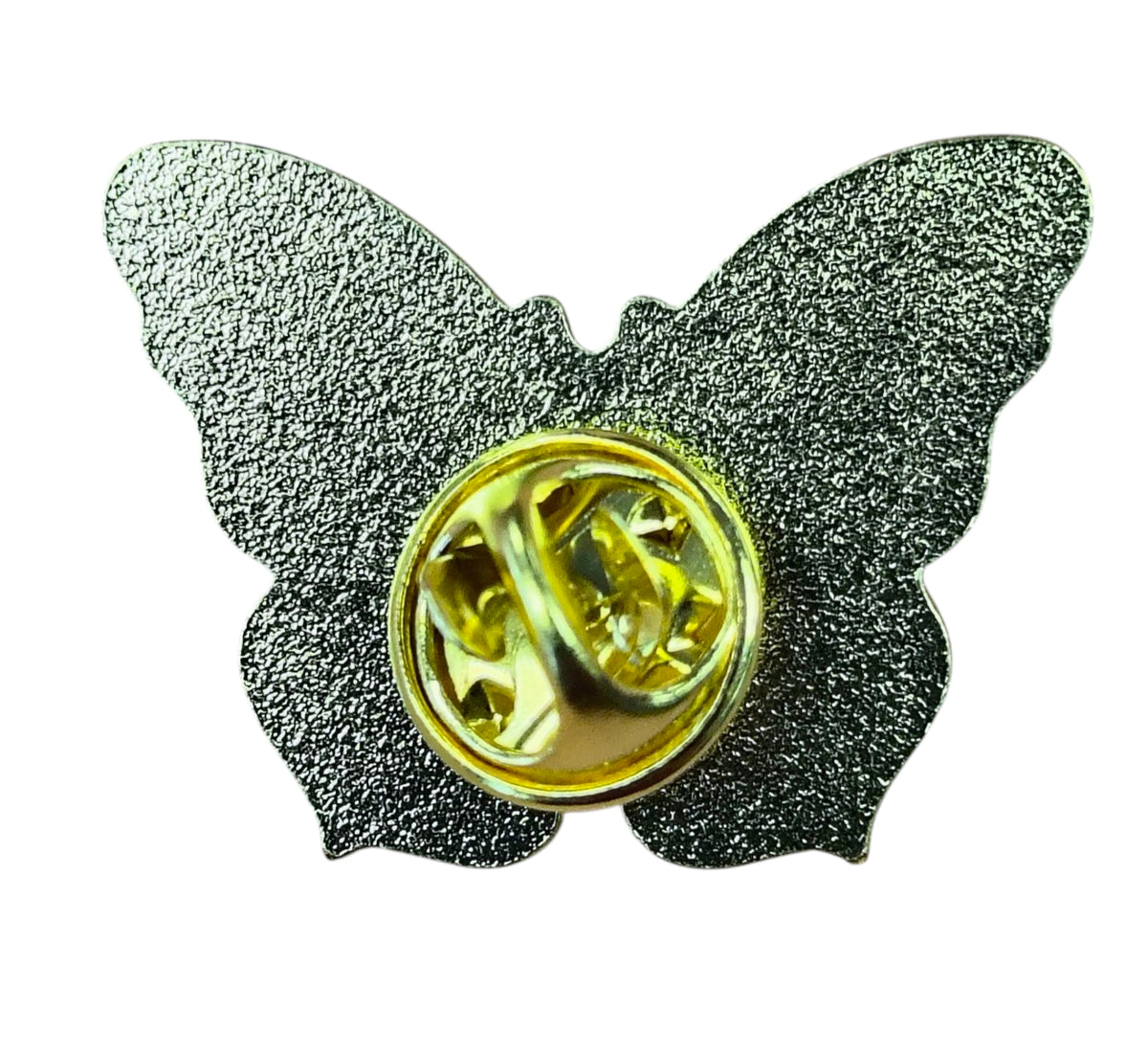 Butterfly w/ Yellow, Green And Blue Accents Enamel Pin image 2