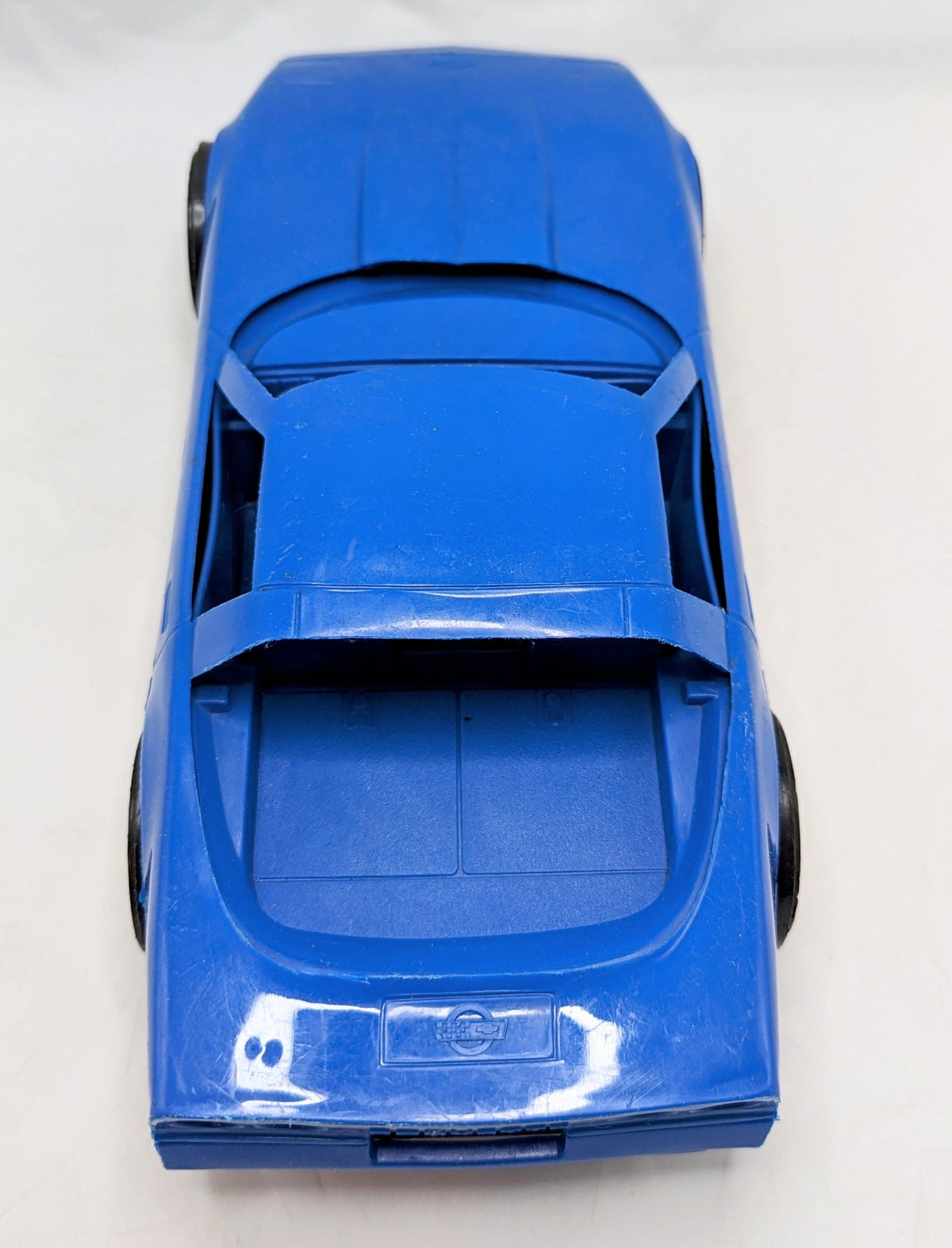 1980's Strombecker Tootsie Toys Blue Chevrolet Corvette Plastic Car 11 Inch image 5
