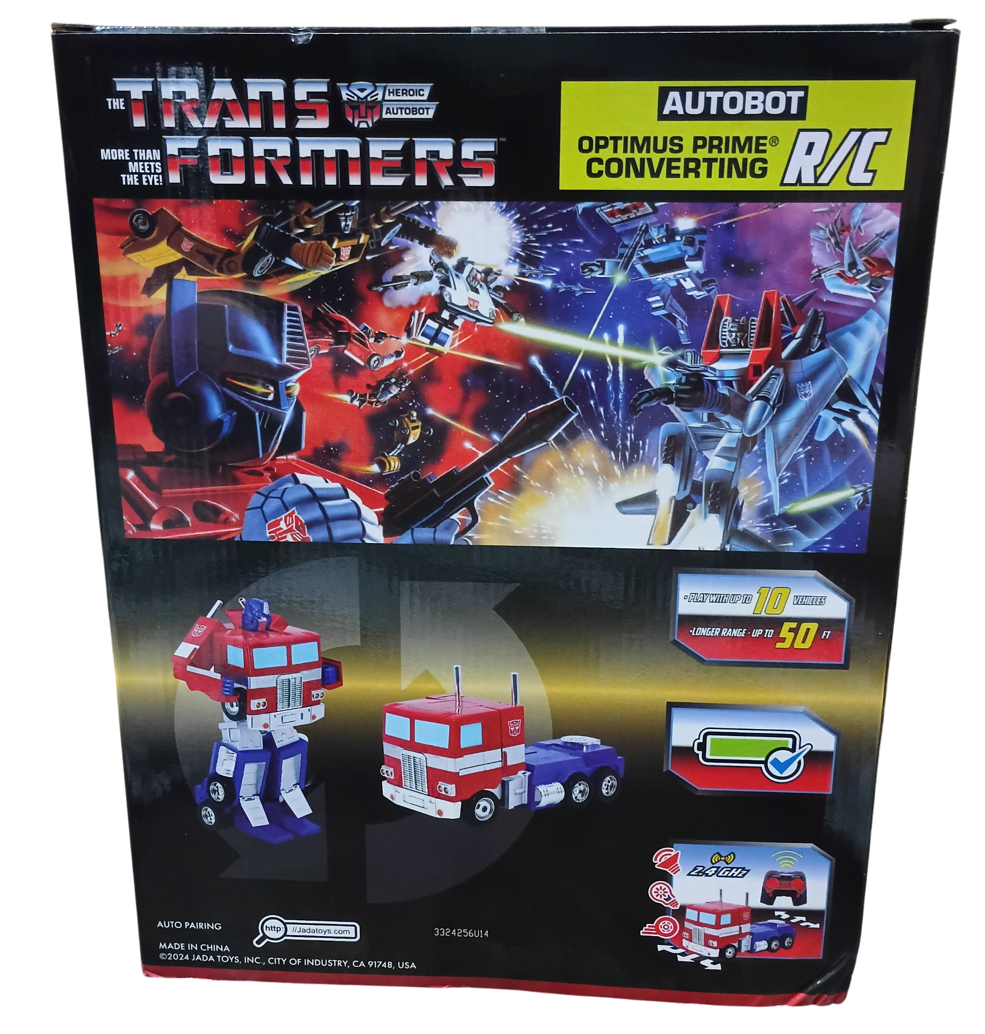 Jada Transformers Optimus Prime Autobot 13" Transforming RC Car Lights & Sound image 2