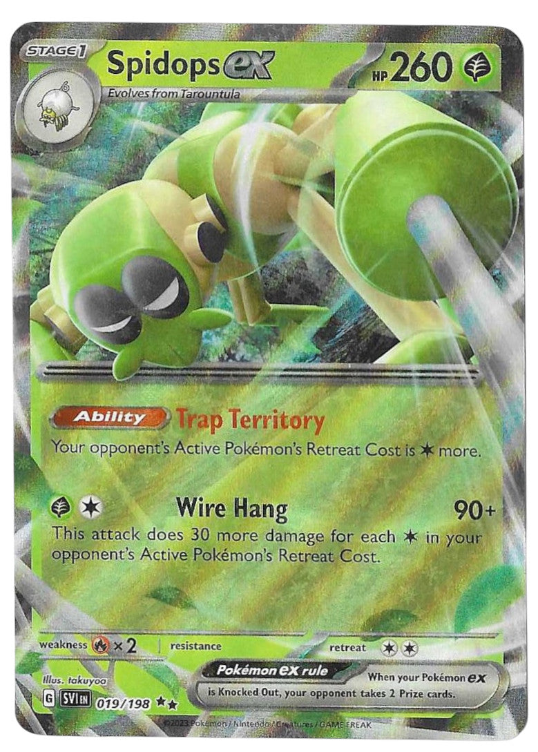 2023 Pokemon TCG Spidops ex 019/198 Sv01: Scarlet & Violet Base Set Holo