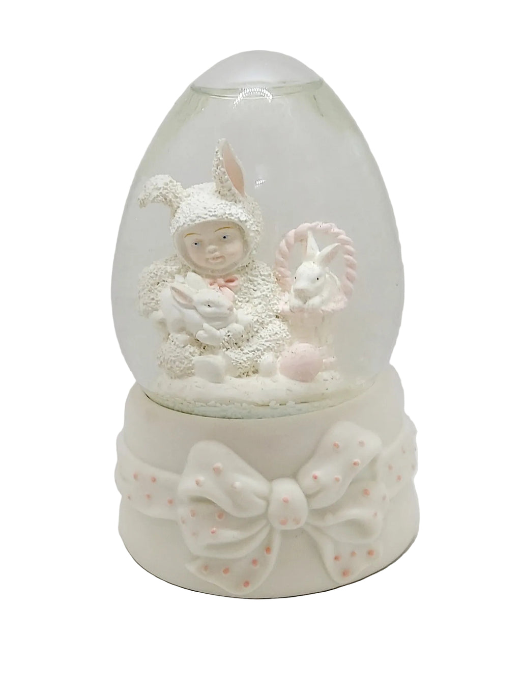 Department 56 Snowbunnies Rock A Bye Bunny Waterglobe 26285 image 2