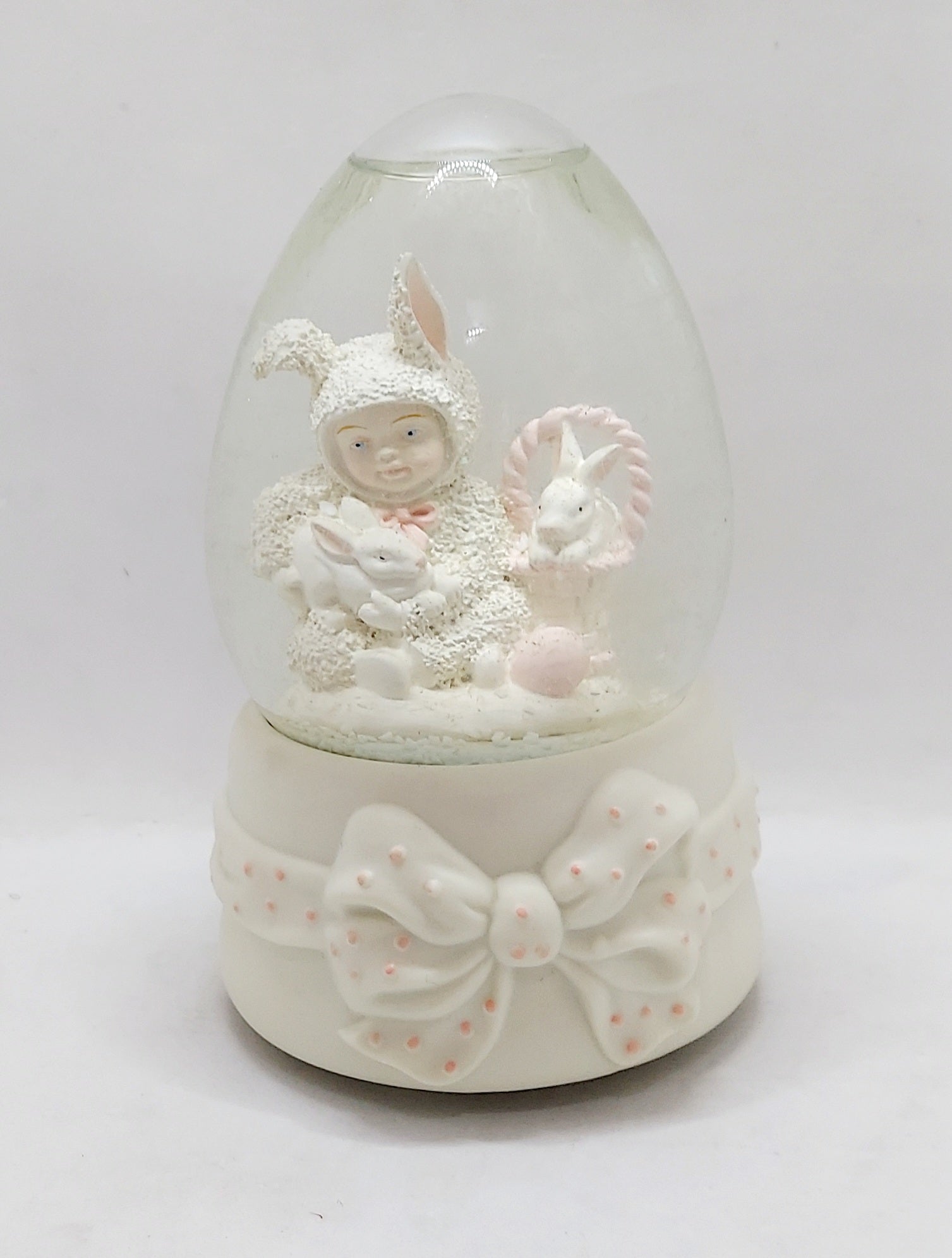 Department 56 Snowbunnies Rock A Bye Bunny Waterglobe 26285 image 2