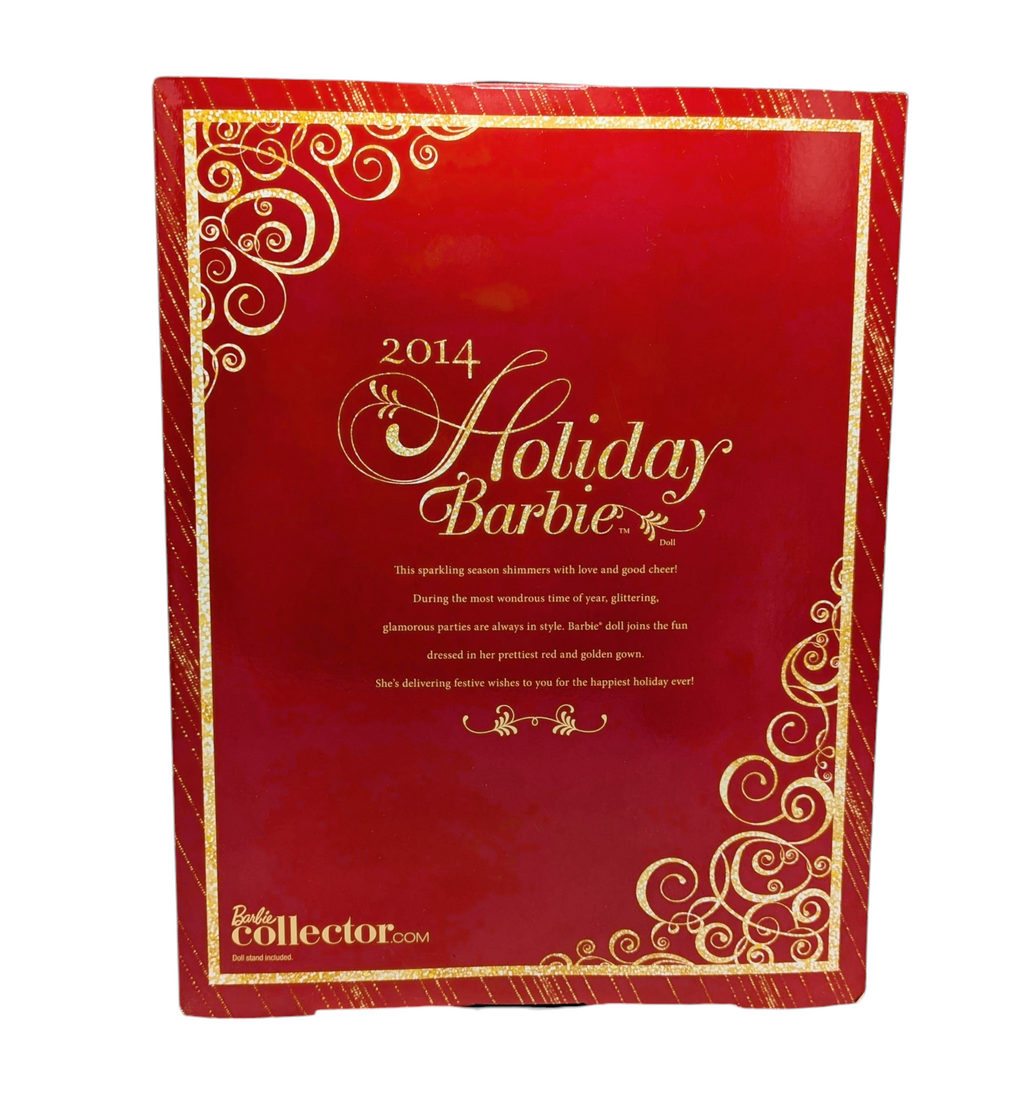 2014 Mattel Barbie Collector Holiday Doll Red & Gold BDH13 image 2