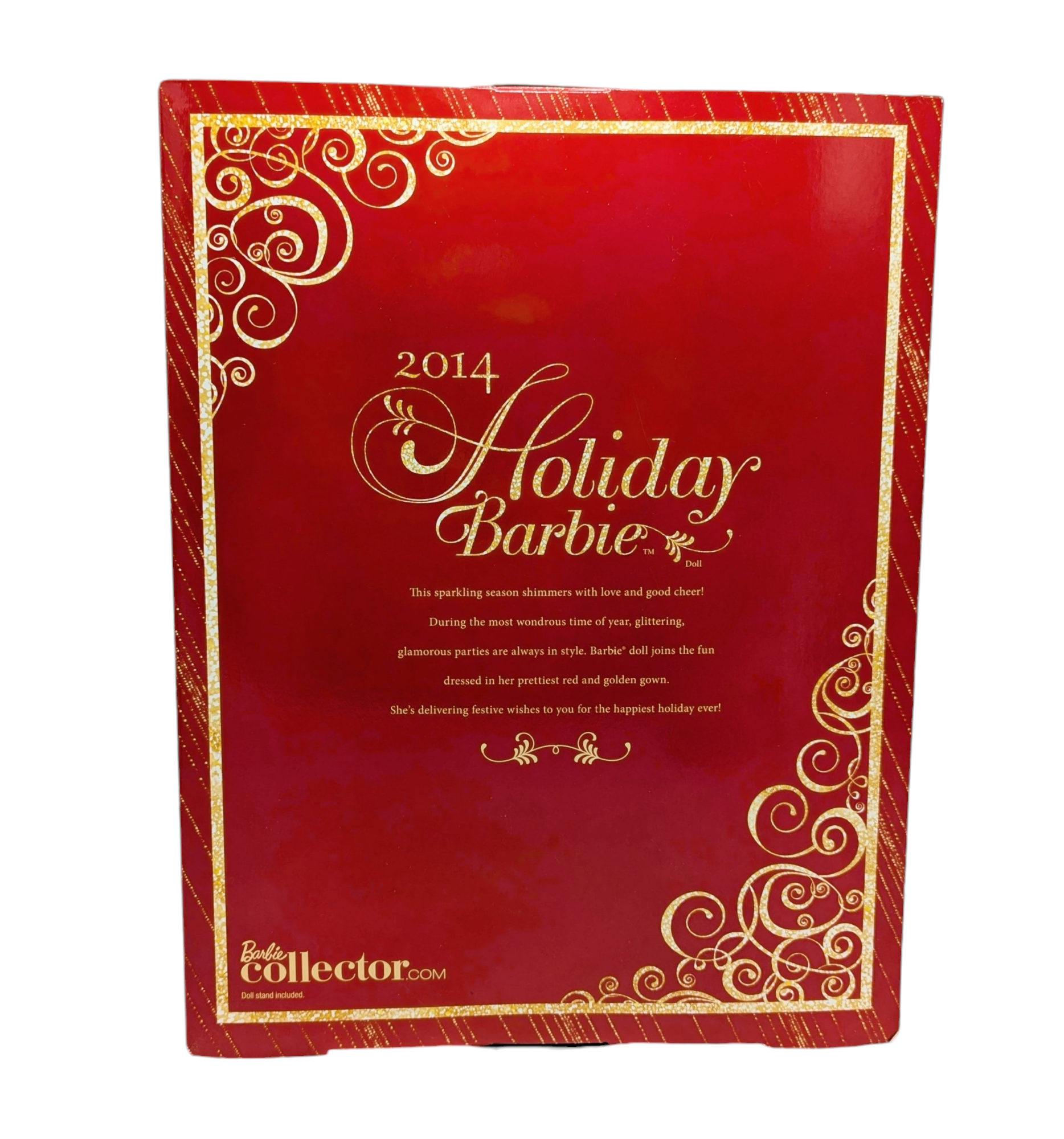 2014 Mattel Barbie Collector Holiday Doll Red & Gold BDH13 image 2