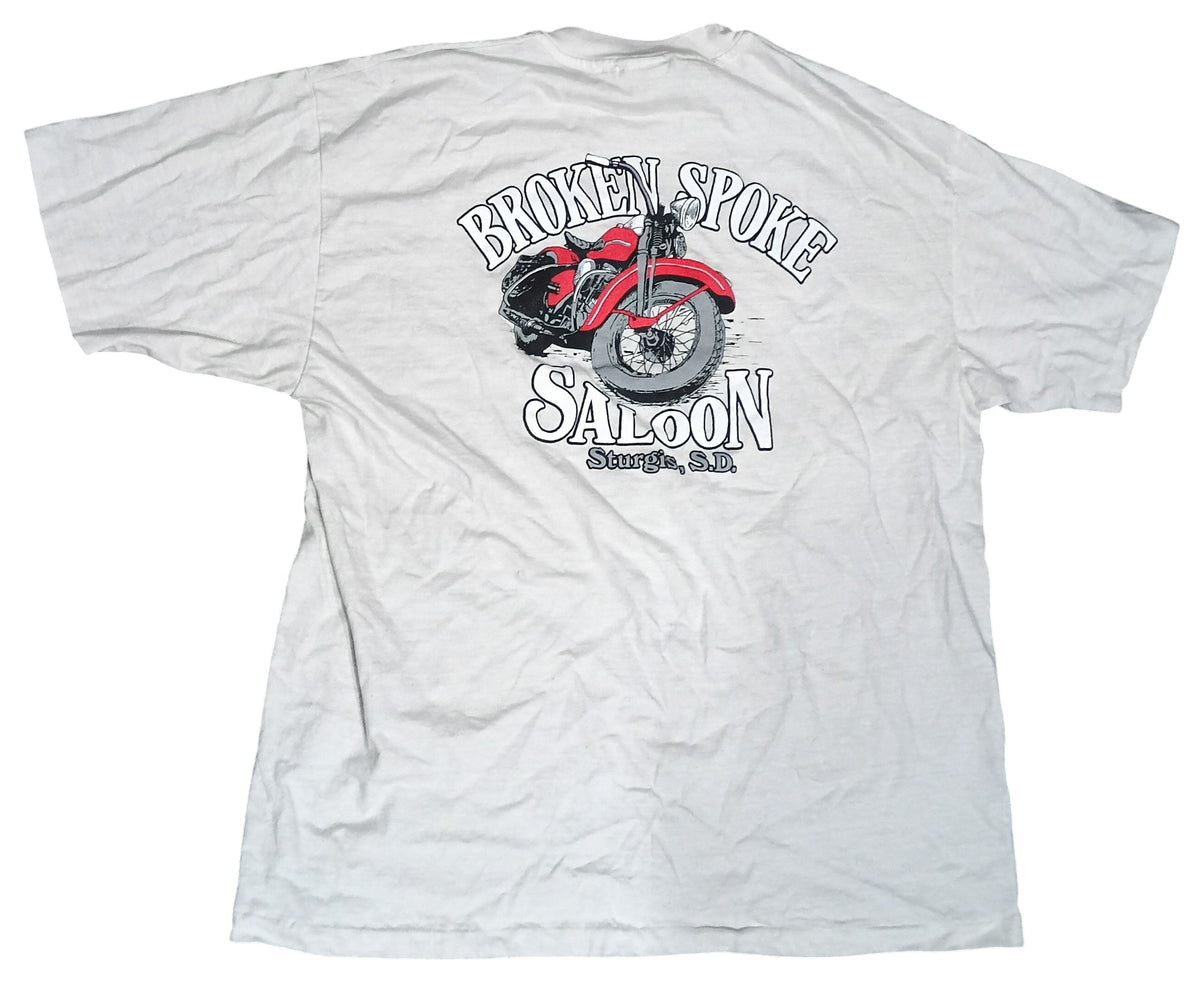 The Broken Spoke Saloon Poke n Stroke Sturgis SD Motorcycle Rally T-Shirt XL image 2