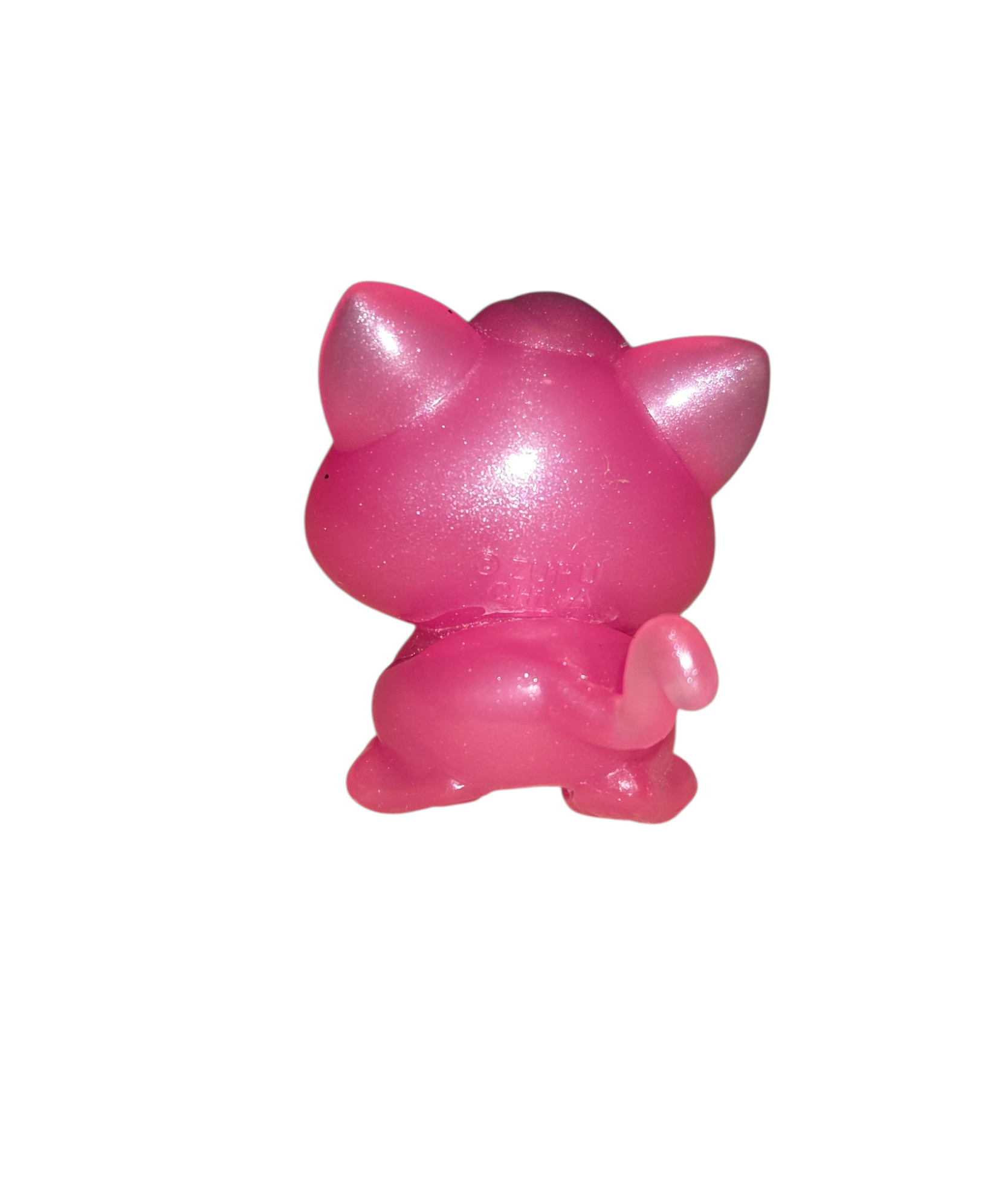 Hasbro Littlest Pet Shop LPS Clear Pink Kitten Cat Teensies Tiny Petal Best Buds image 2