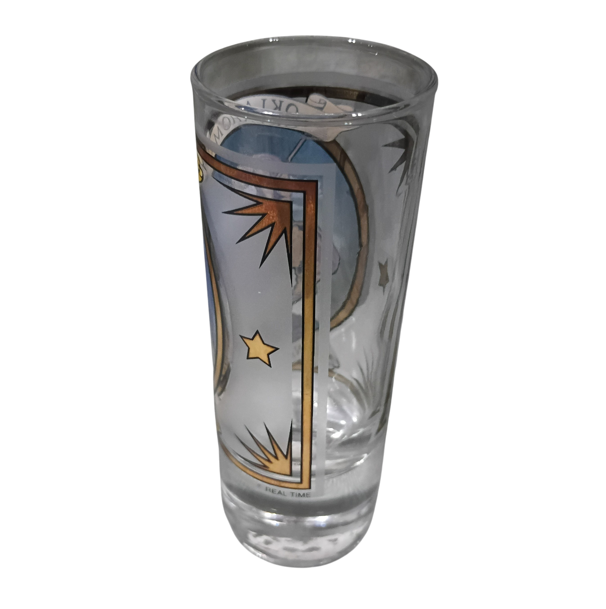 Vintage Real Time Oklahoma Native America Tall Shot Glass image 3