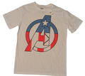 Mad Engine Marvel Captain America Avengers Patriotic Logo White T Shirt Small