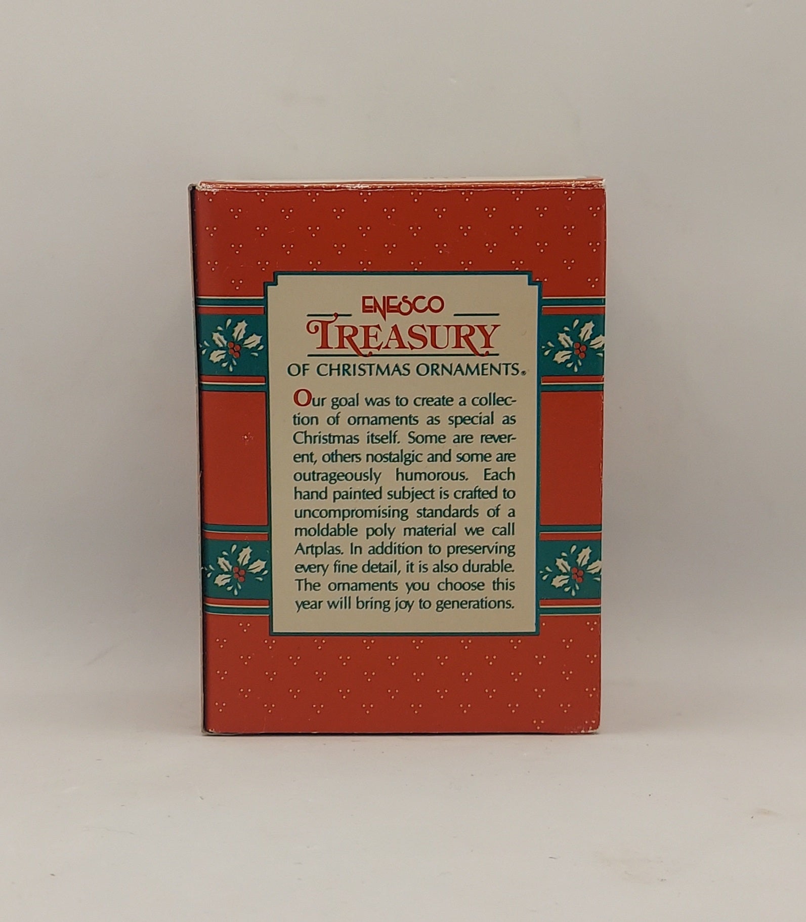 1991 Enesco Treasury All Caught Up In Christmas Ornament image 2
