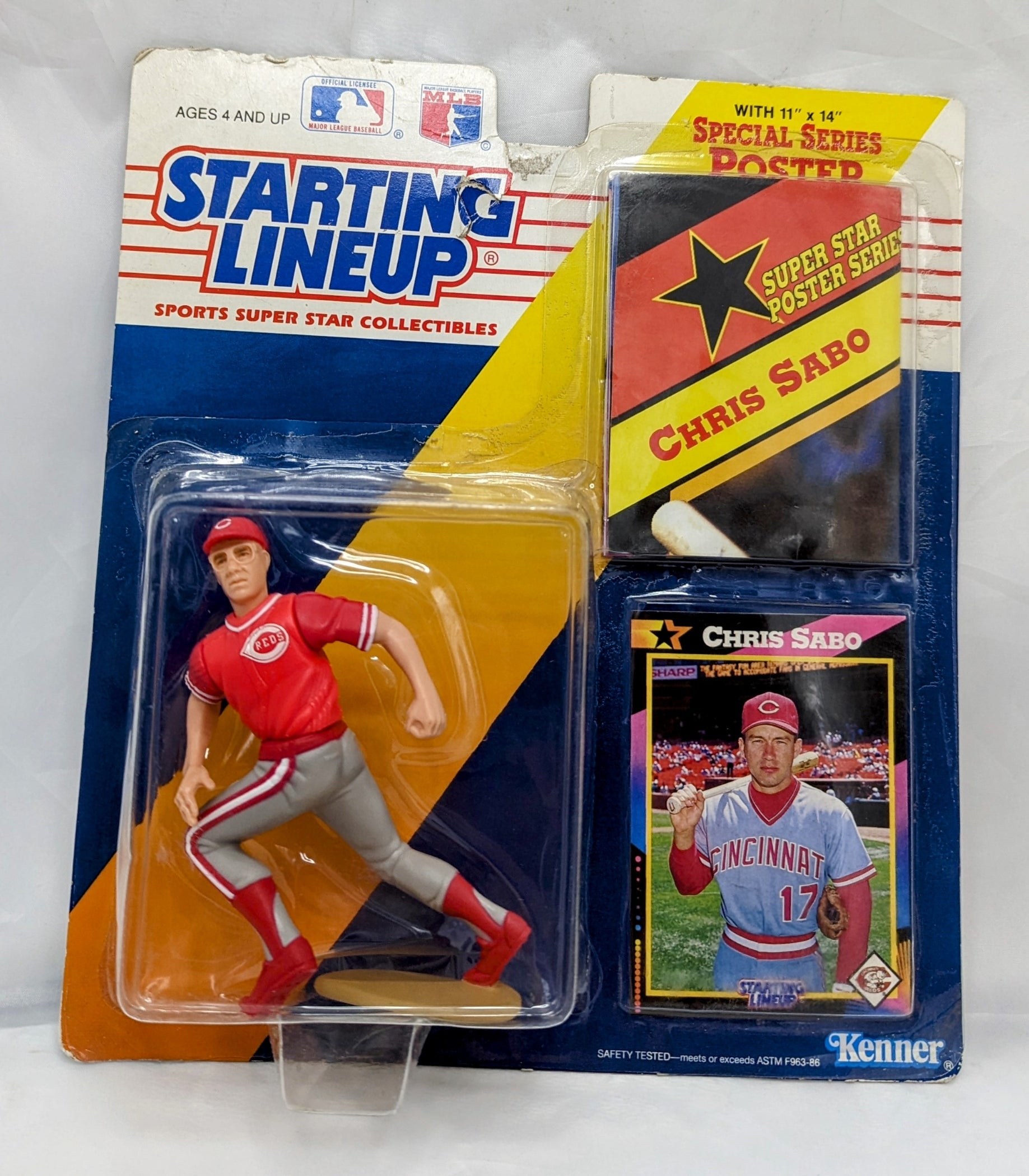 1992 Kenner Starting Lineup Chris Sabo Cincinnati Reds Figure