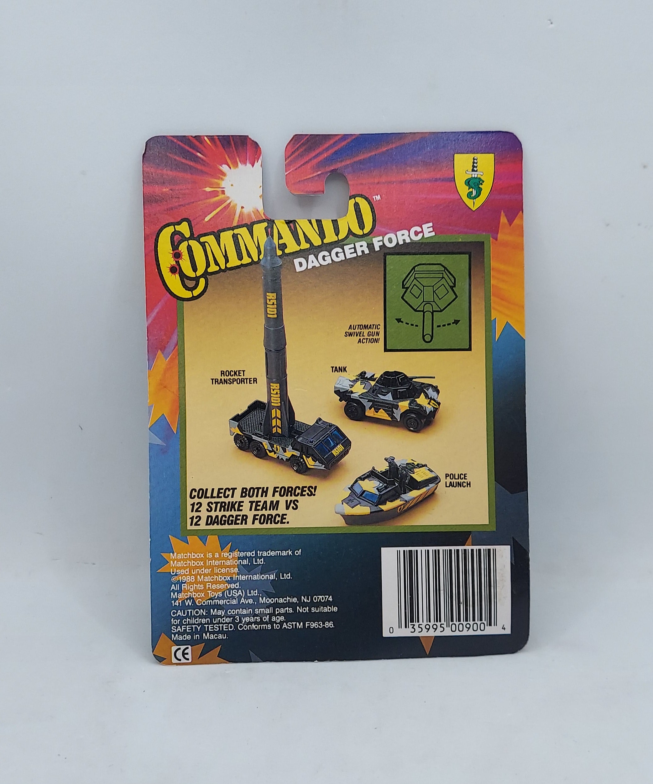 1988 Matchbox Commando Dagger Force Police Launch Boat image 2