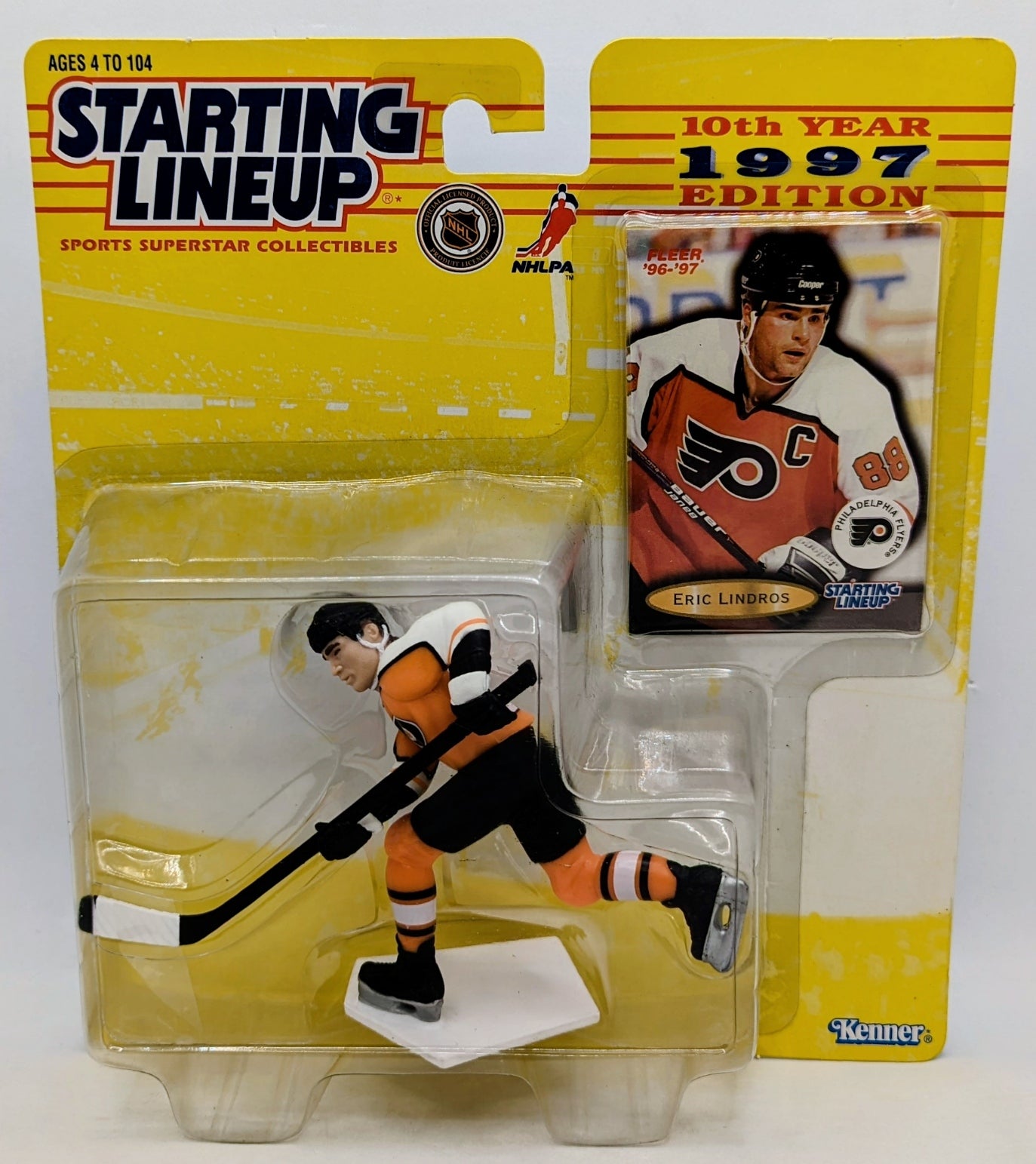 1997 Kenner Starting Lineup Eric Lindros Philadelphia Flyers Hockey Figure