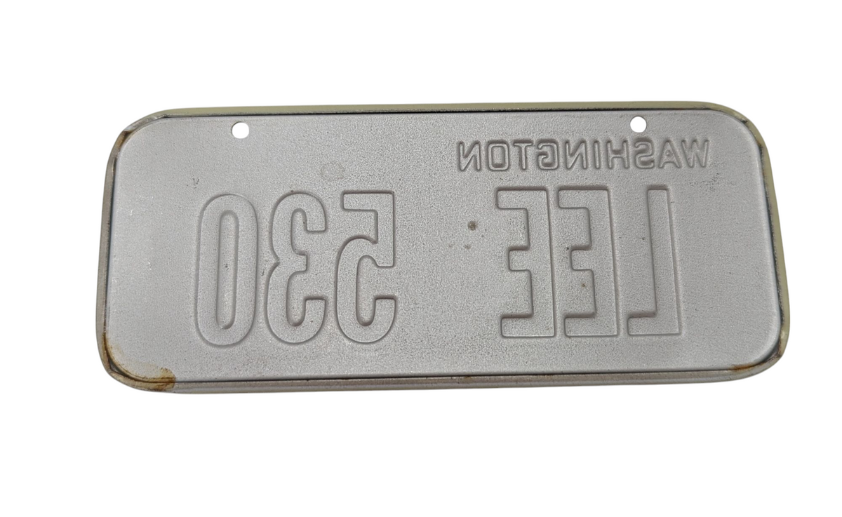 1978 Wheaties Cereal Washington State Metal Mini Bike License Plate LEE530 image 2
