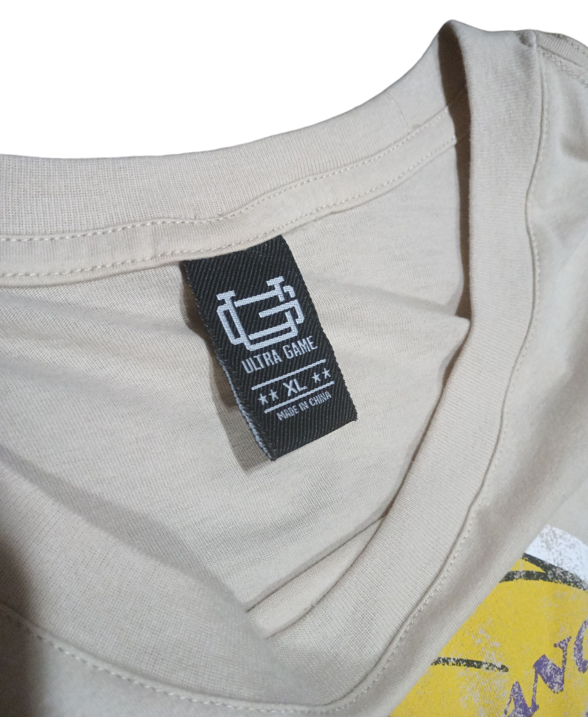 Ultra Game NBA Los Angeles Lakers Basketball Tan T Shirt Men's XL image 3