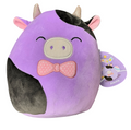 2025 Squishmallow Easter Alexie the Cow with Bowtie and Closed Eyes 8" Plush